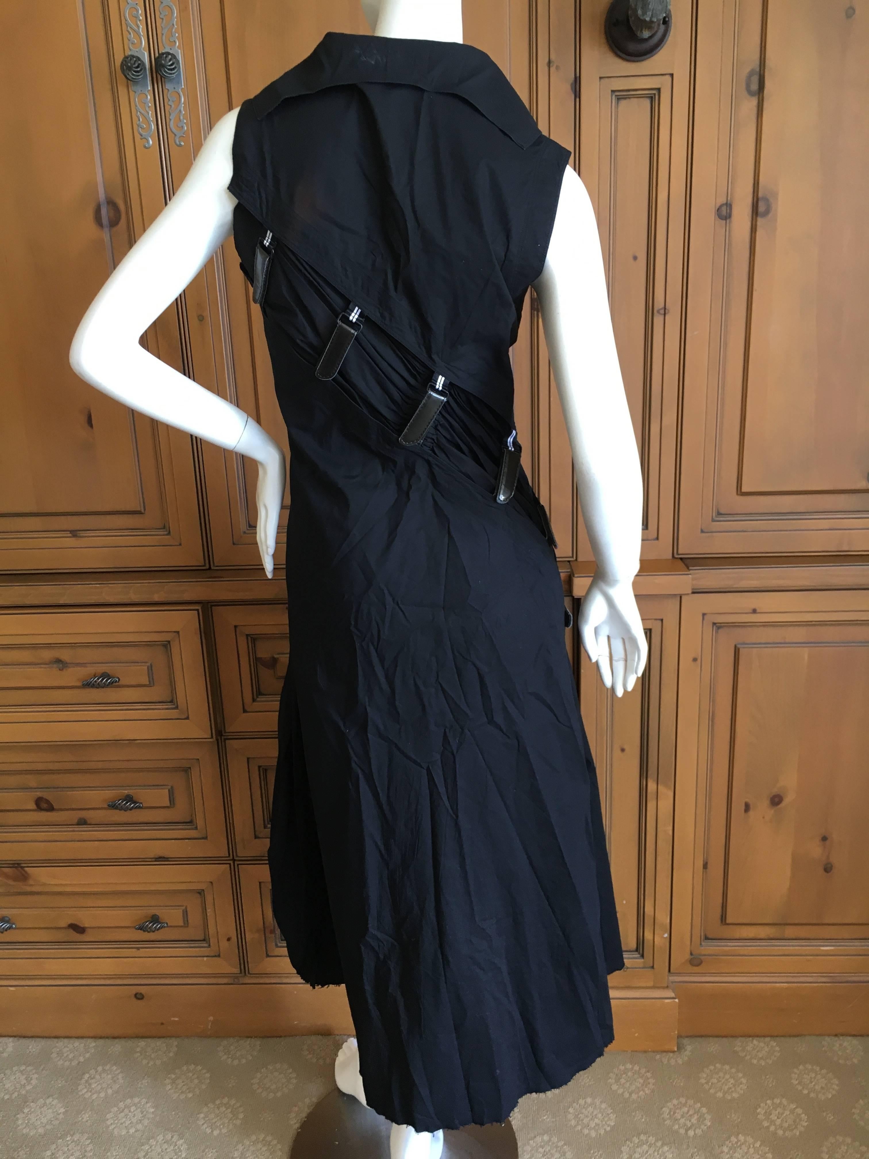 Issey Miyake Vintage Black Sleeveless Cotton Dress 2