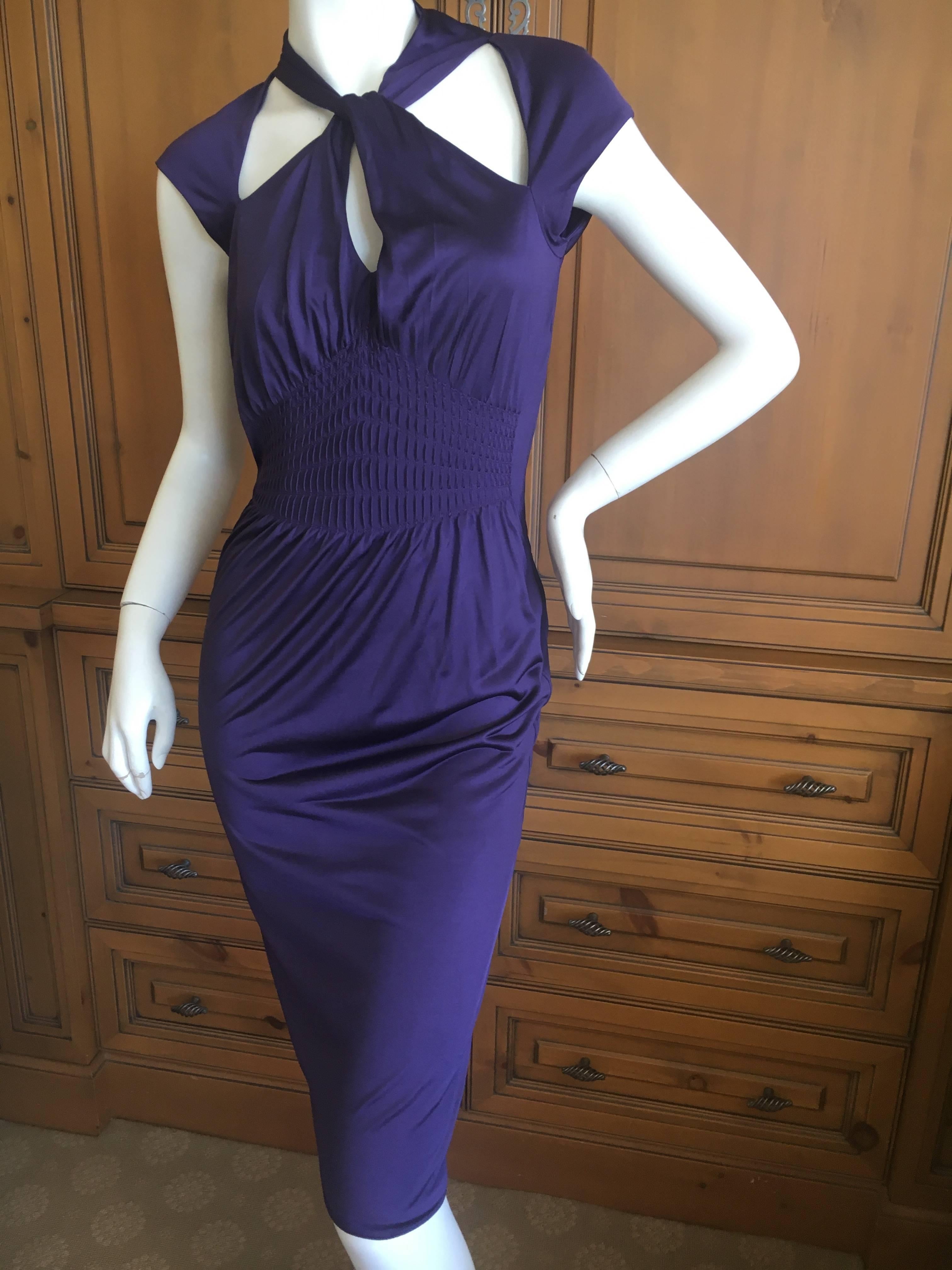 Women's Gucci by Tom Ford Purple Backless Knot Dress For Sale