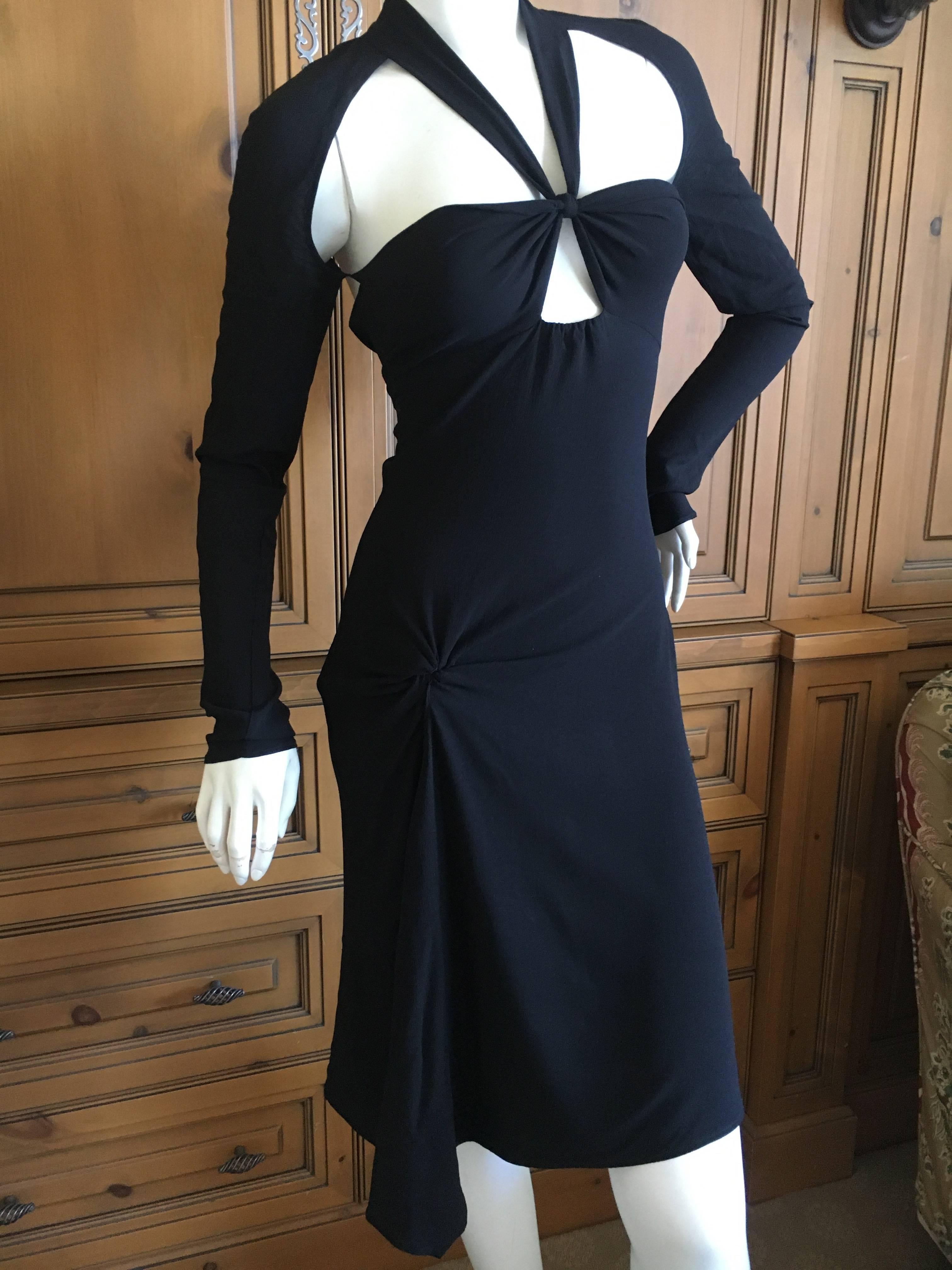 Gucci by Tom Ford Black Backless Key Hole Dress In Excellent Condition For Sale In Cloverdale, CA