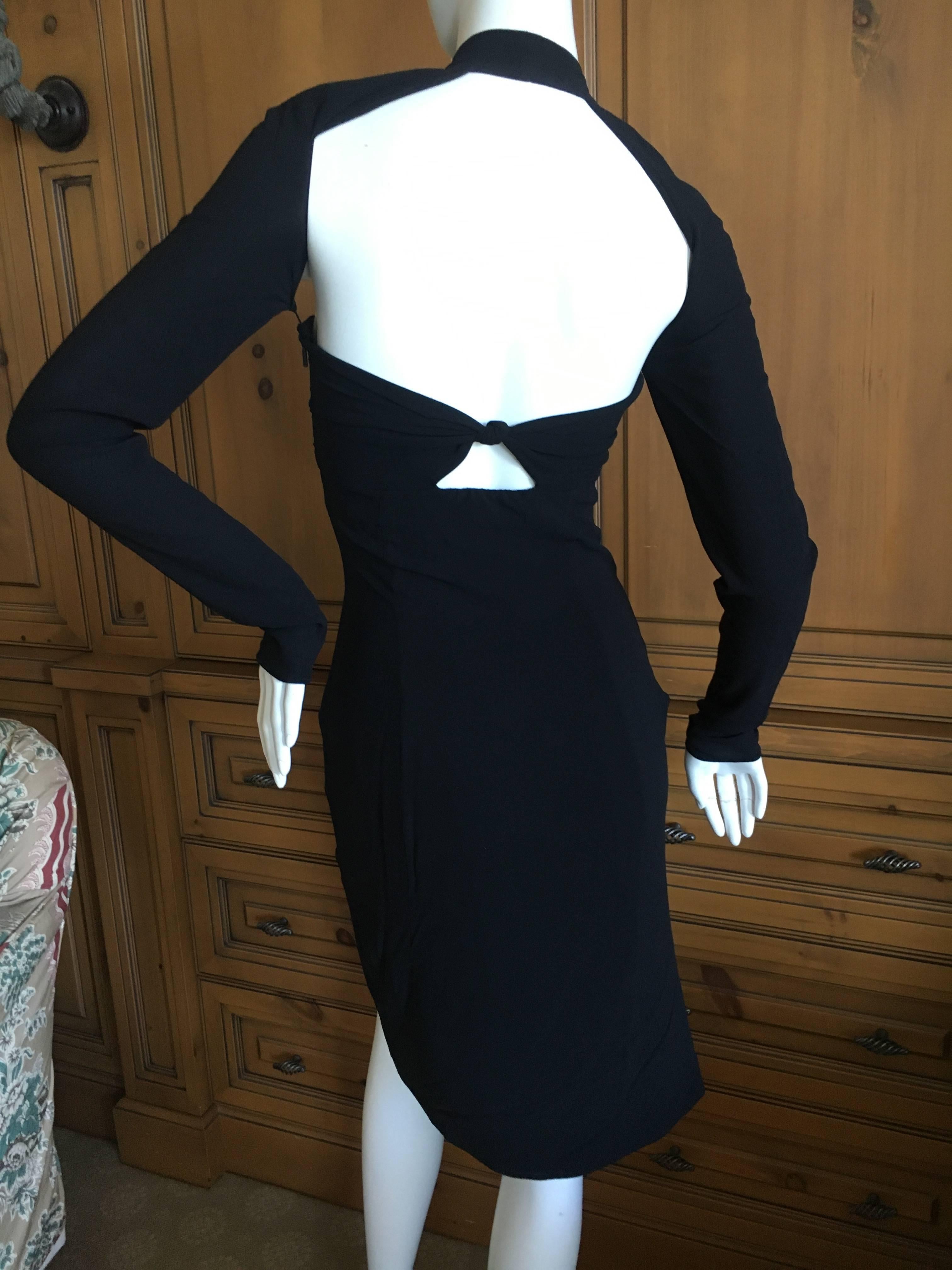 Women's Gucci by Tom Ford Black Backless Key Hole Dress For Sale