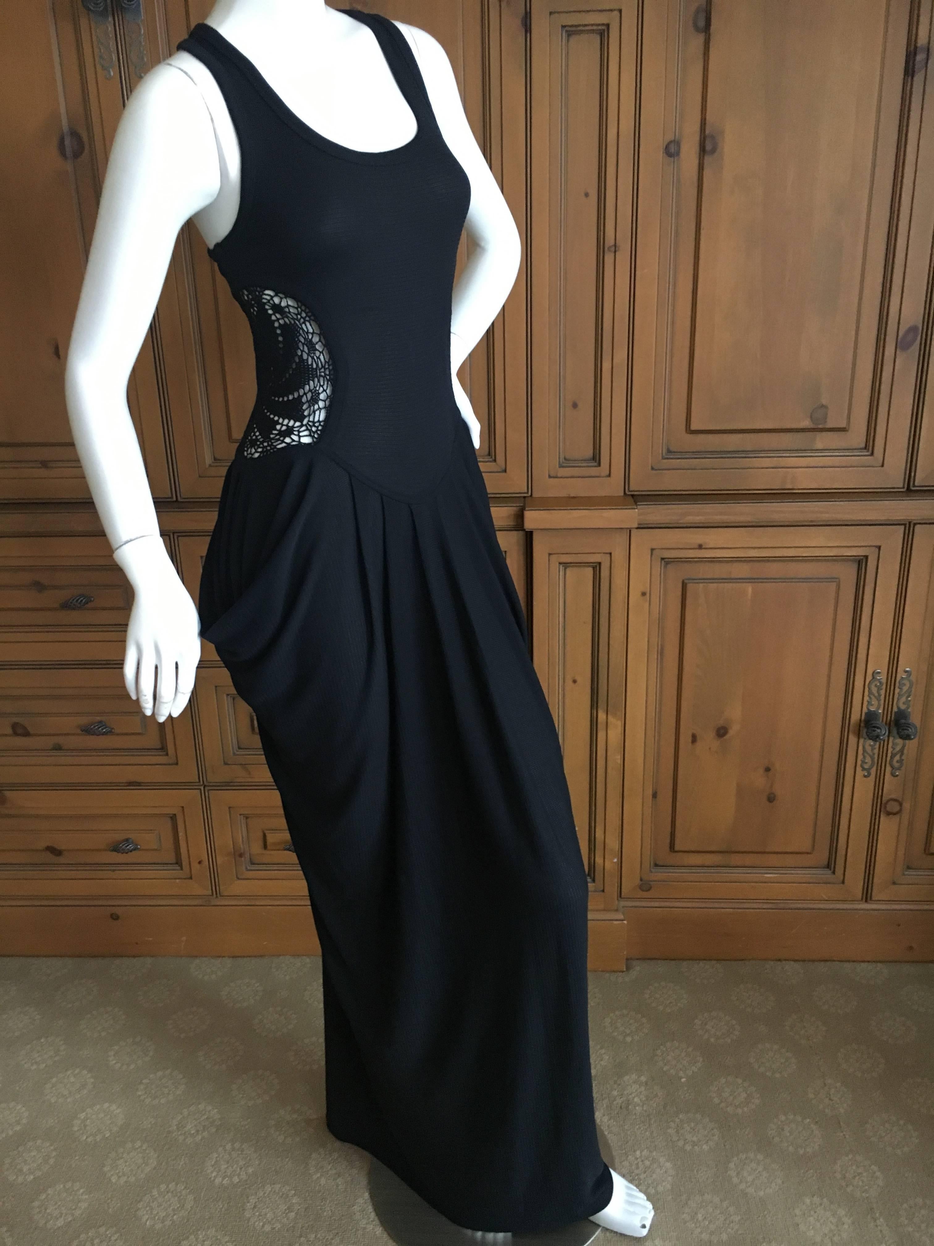 Women's Jean Paul Gaultier Femme Black Tank Dress with Star Catcher Mandala Insert  For Sale