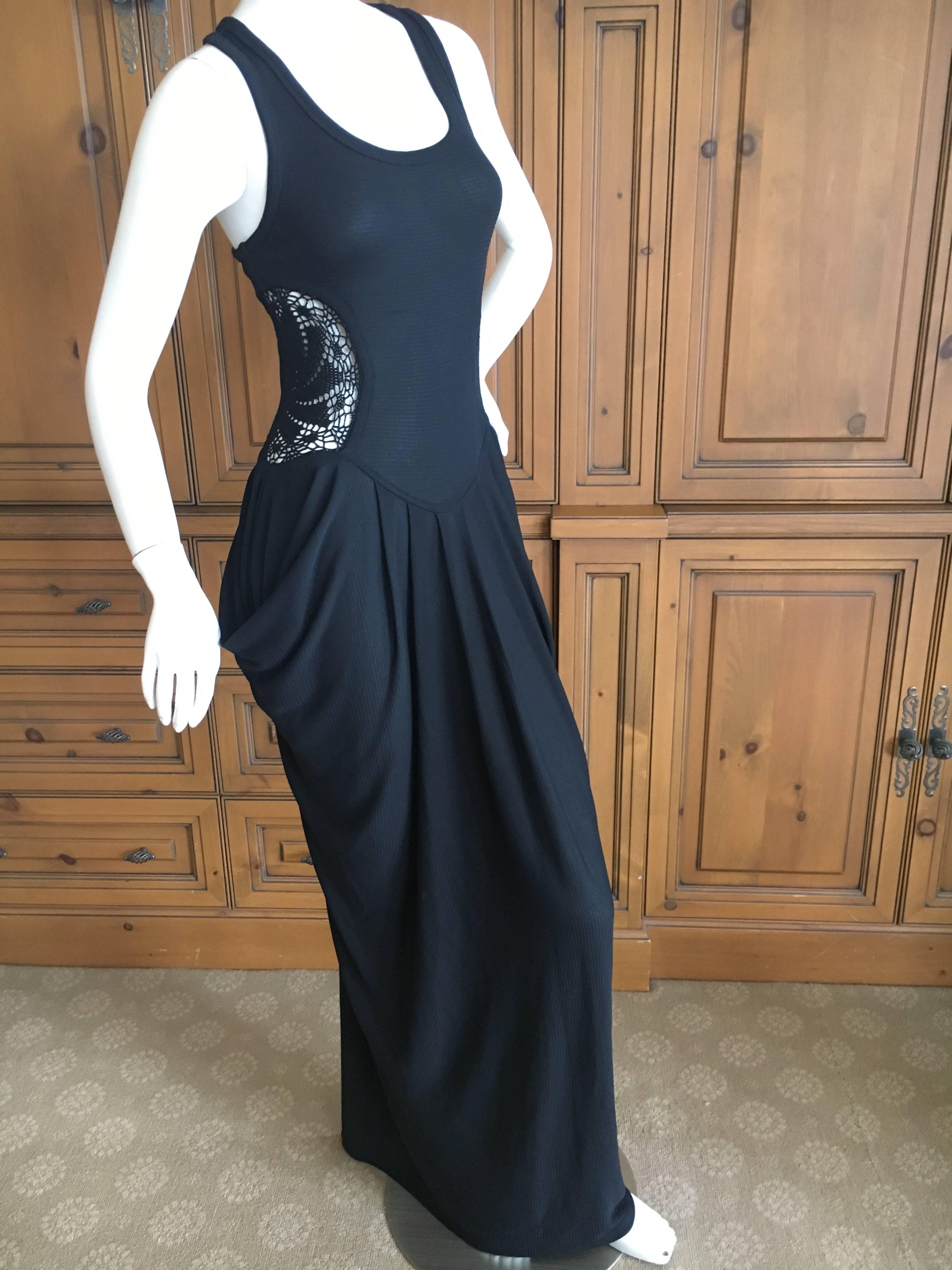 Jean Paul Gaultier Femme Black Tank Dress with Star Catcher Mandala Insert  For Sale 1