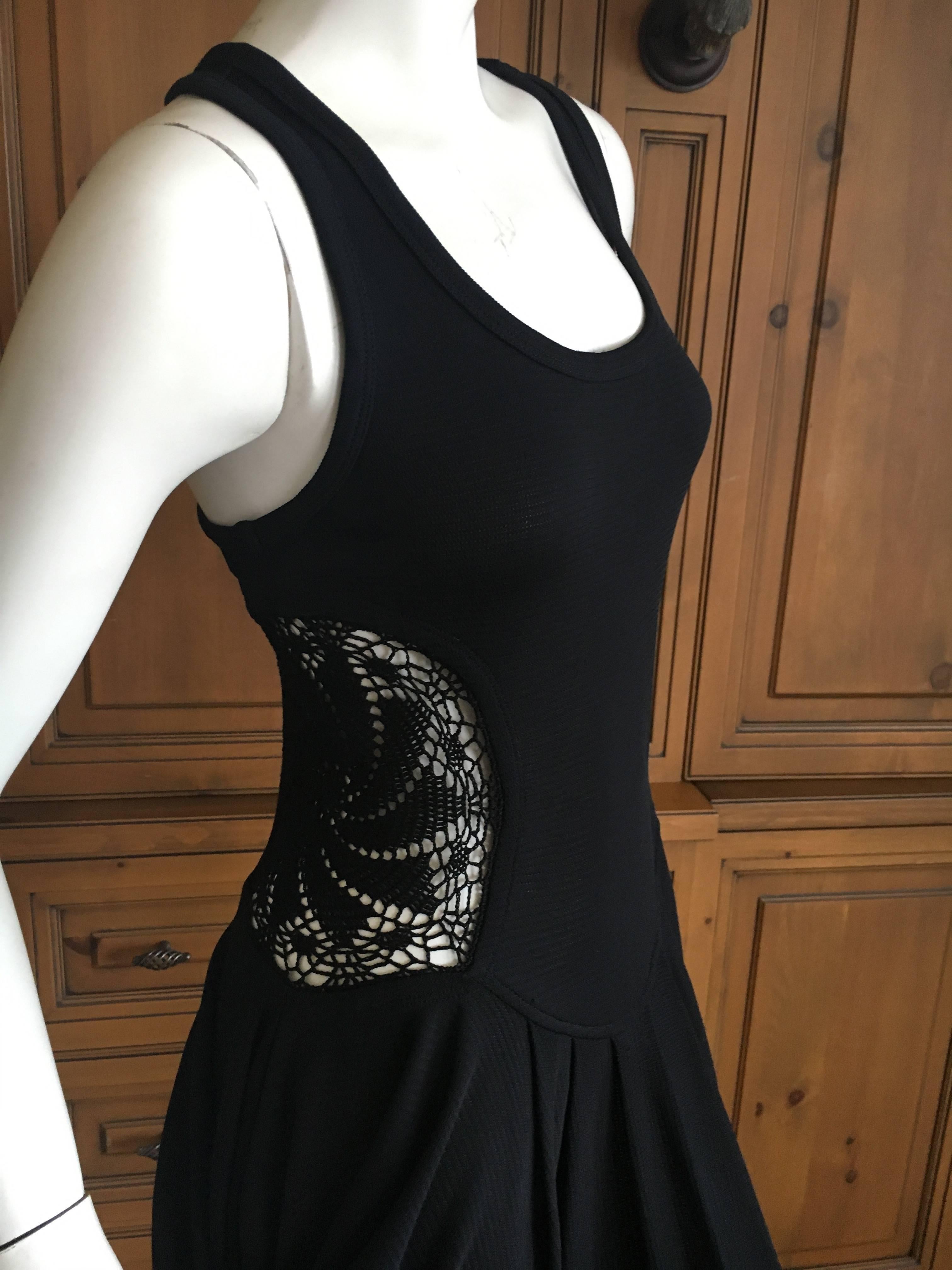 Jean Paul Gaultier Femme Black Tank Dress with Star Catcher Mandala Insert  For Sale 2