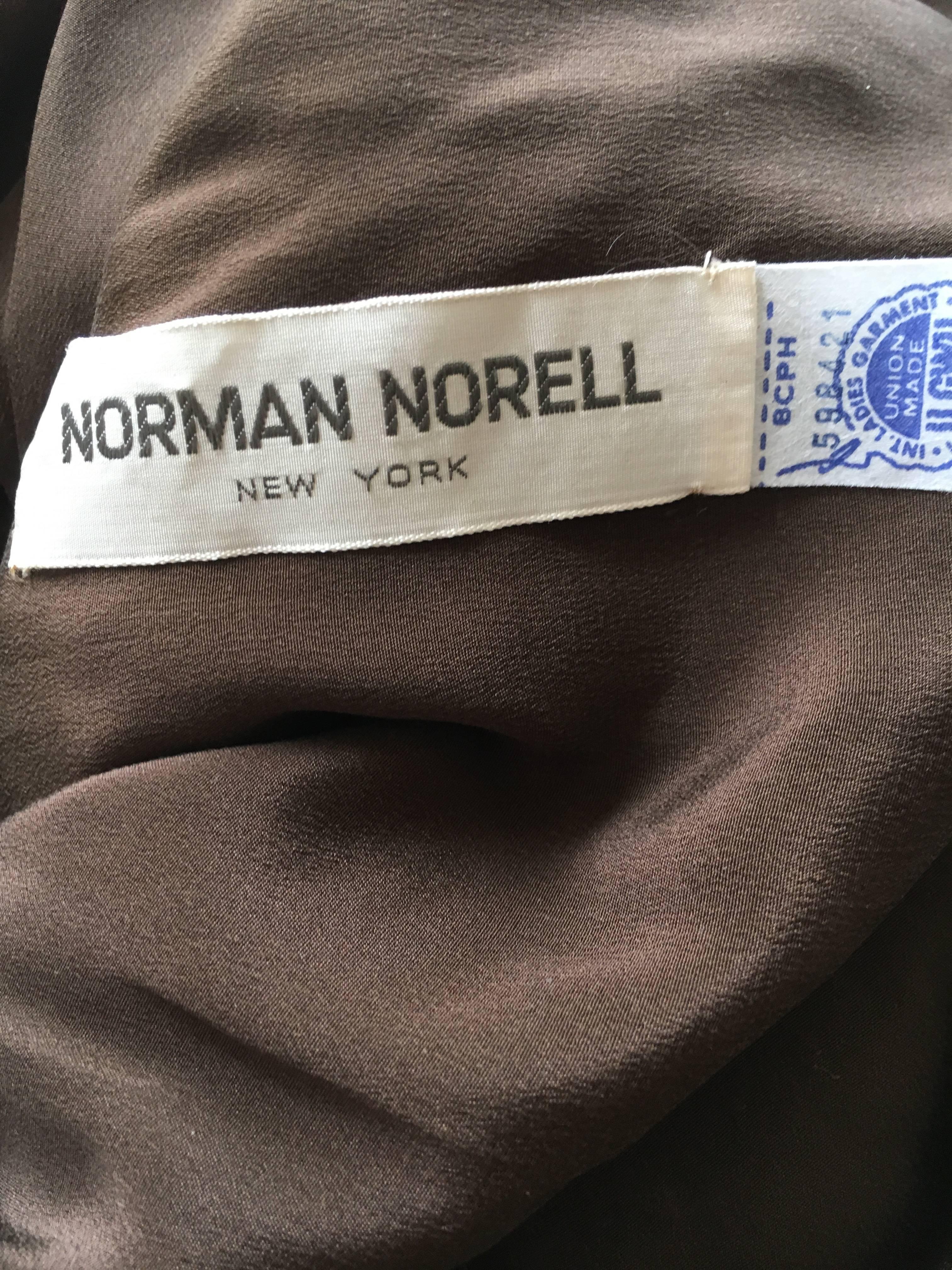 Norman Norell 1960's Sequin Cocktail Dress with Attached Bow Belt For Sale 1