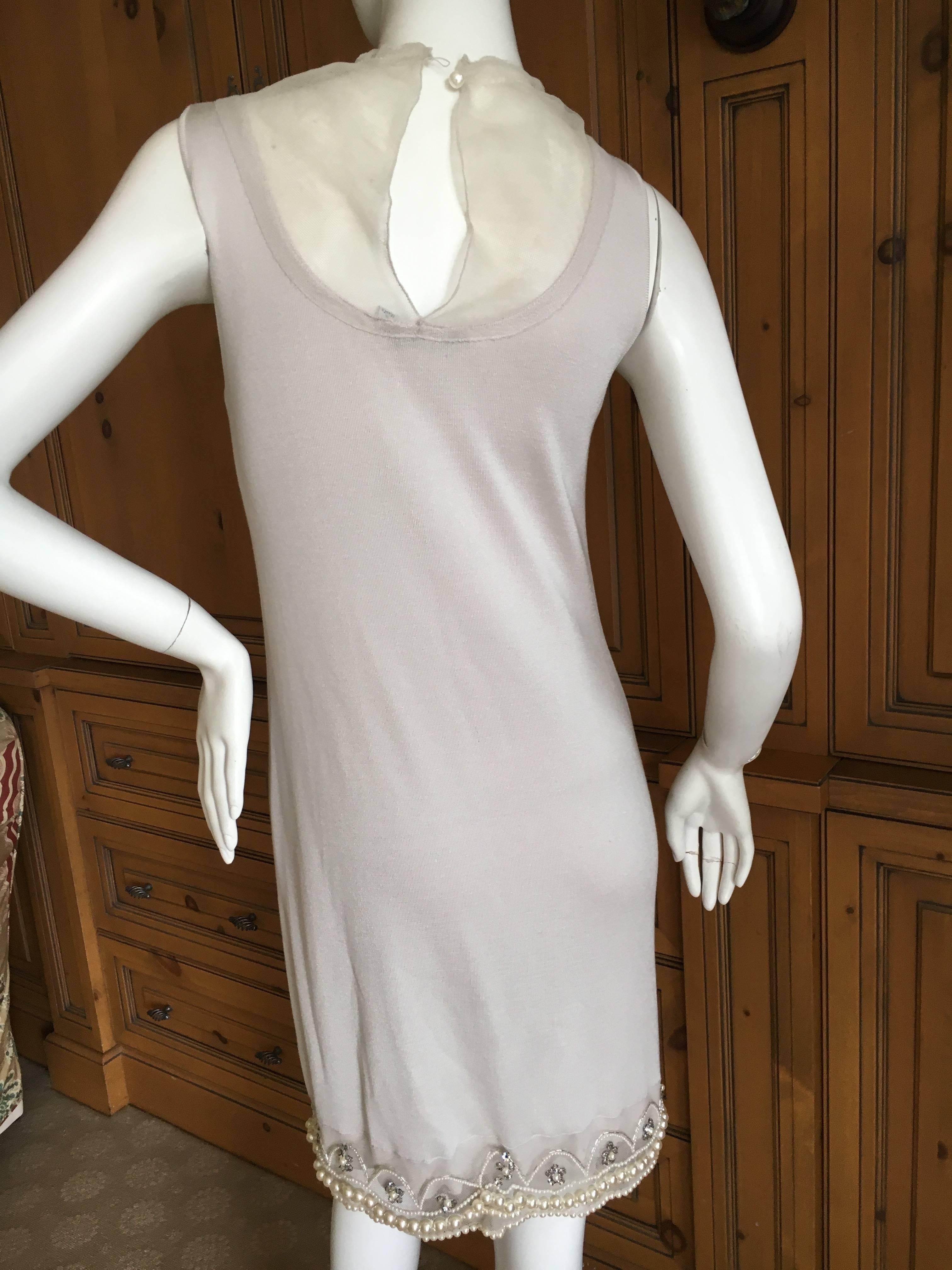 Christian Dior Chic Silk Dress with Lesage Trompe-l'œil Pearl and Crystal Jewels 3