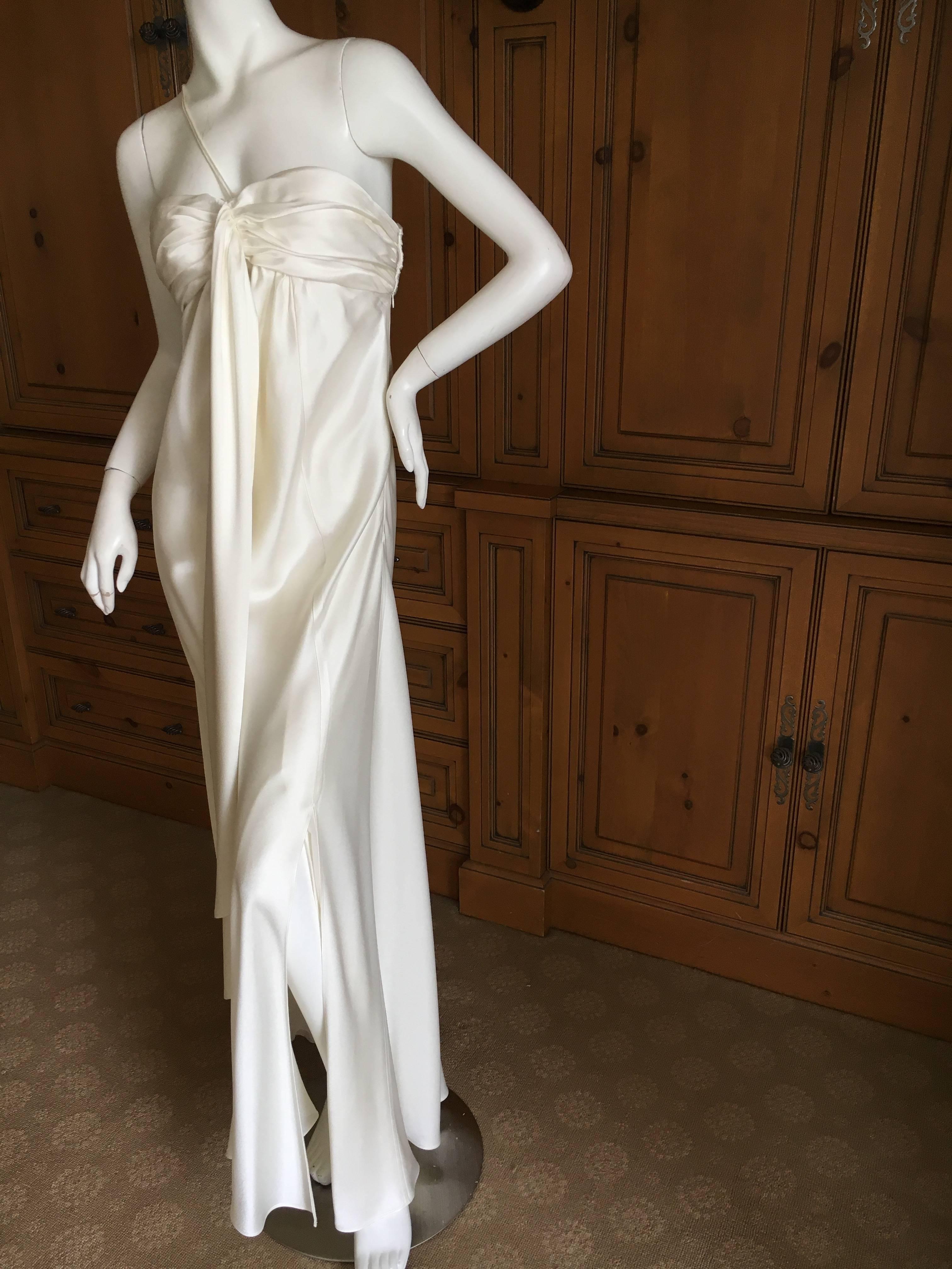 John Galliano 1990's Ivory Draped Goddess Gown.
Size 44"
Bust 36"
Waist 30'
Hips 44"
Length 62"
Excellent condition