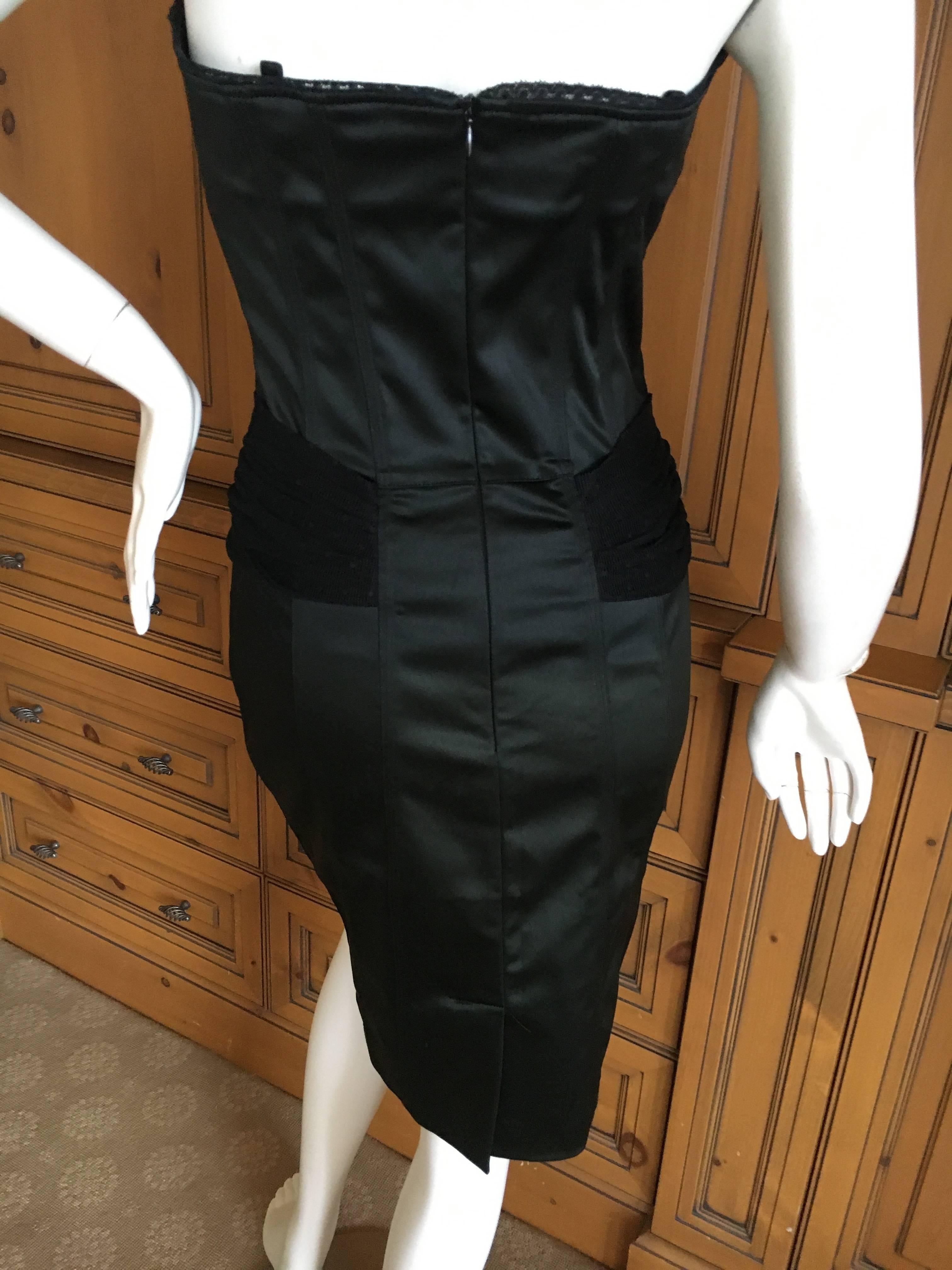 Women's John Galliano Little Black Corset Dress For Sale