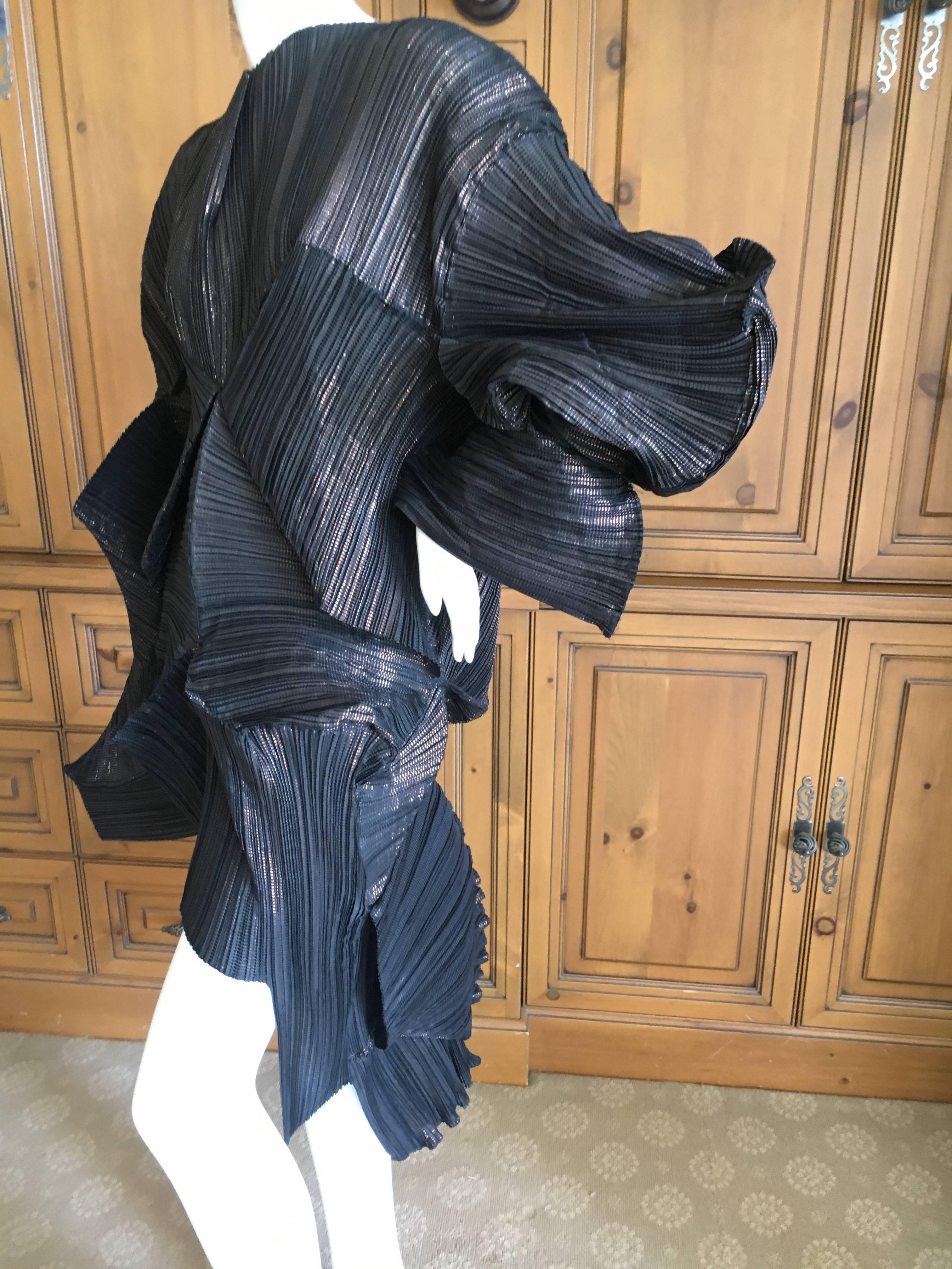 Issey Miyake Important Sculptural Black Vintage Dress In New Condition For Sale In Cloverdale, CA