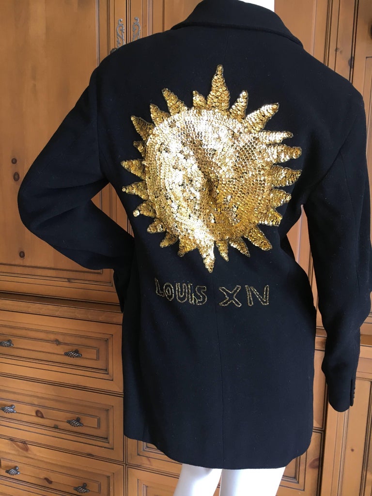 tattoo jacket dragon King Gabbana Beaded Dolce 1980's Sequin Roi and Sun Le