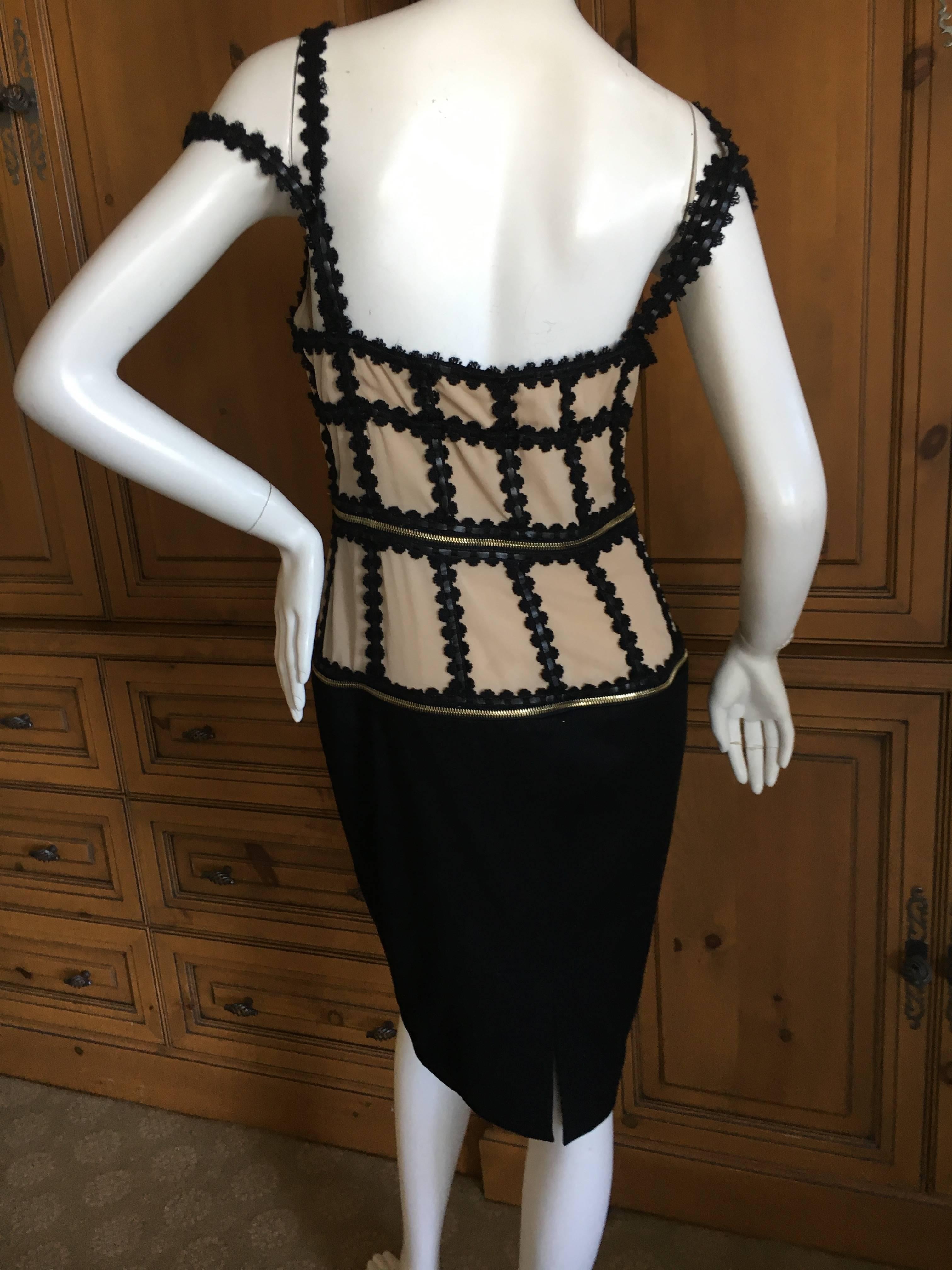 Alexander McQueen Rare Zip Apart Transformer Dress with All Locks & Keys In Excellent Condition In Cloverdale, CA