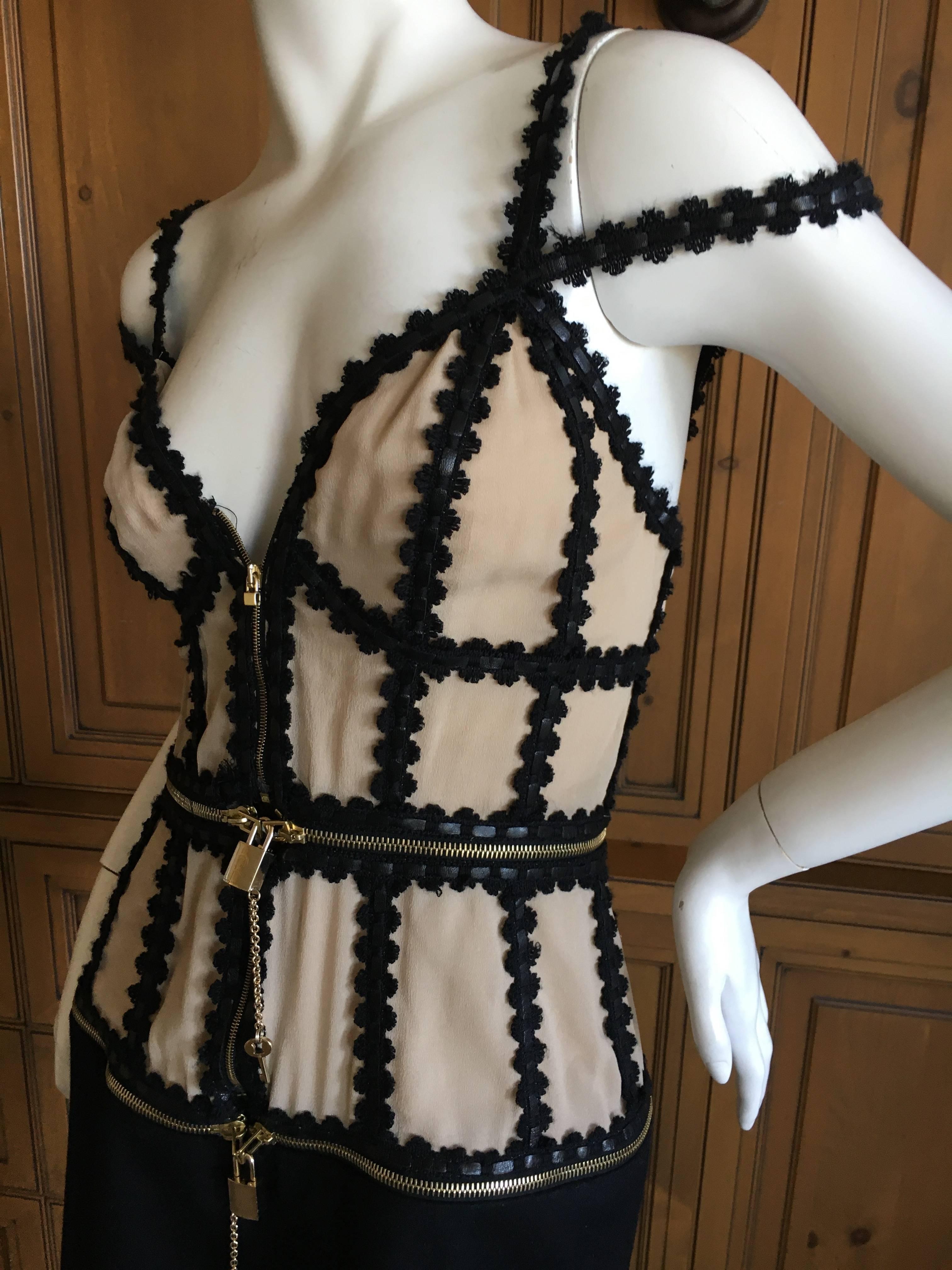 Women's Alexander McQueen Rare Zip Apart Transformer Dress with All Locks & Keys