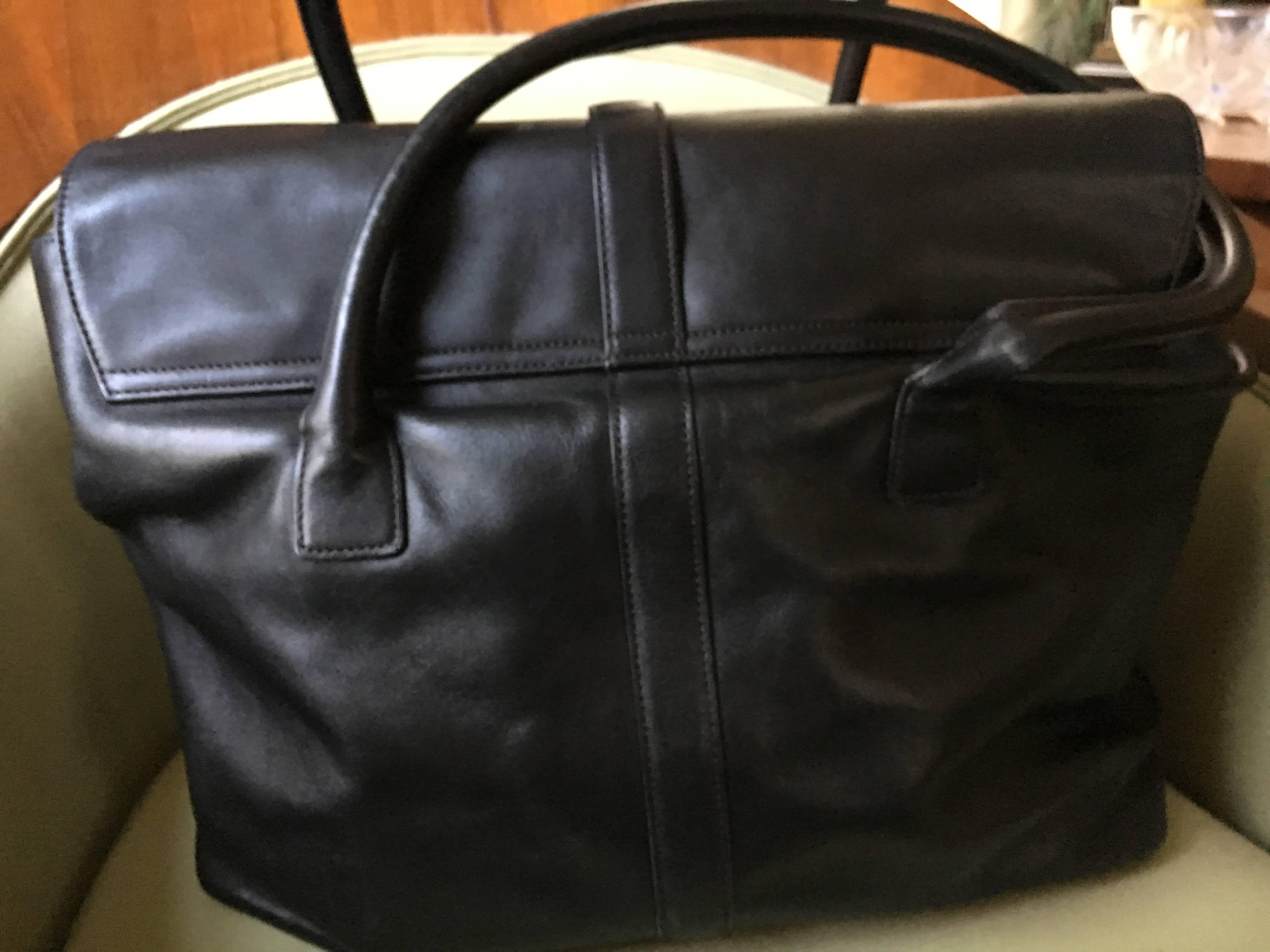 Chanel Classic Large Black Tote Overnight Bag In Excellent Condition In Cloverdale, CA