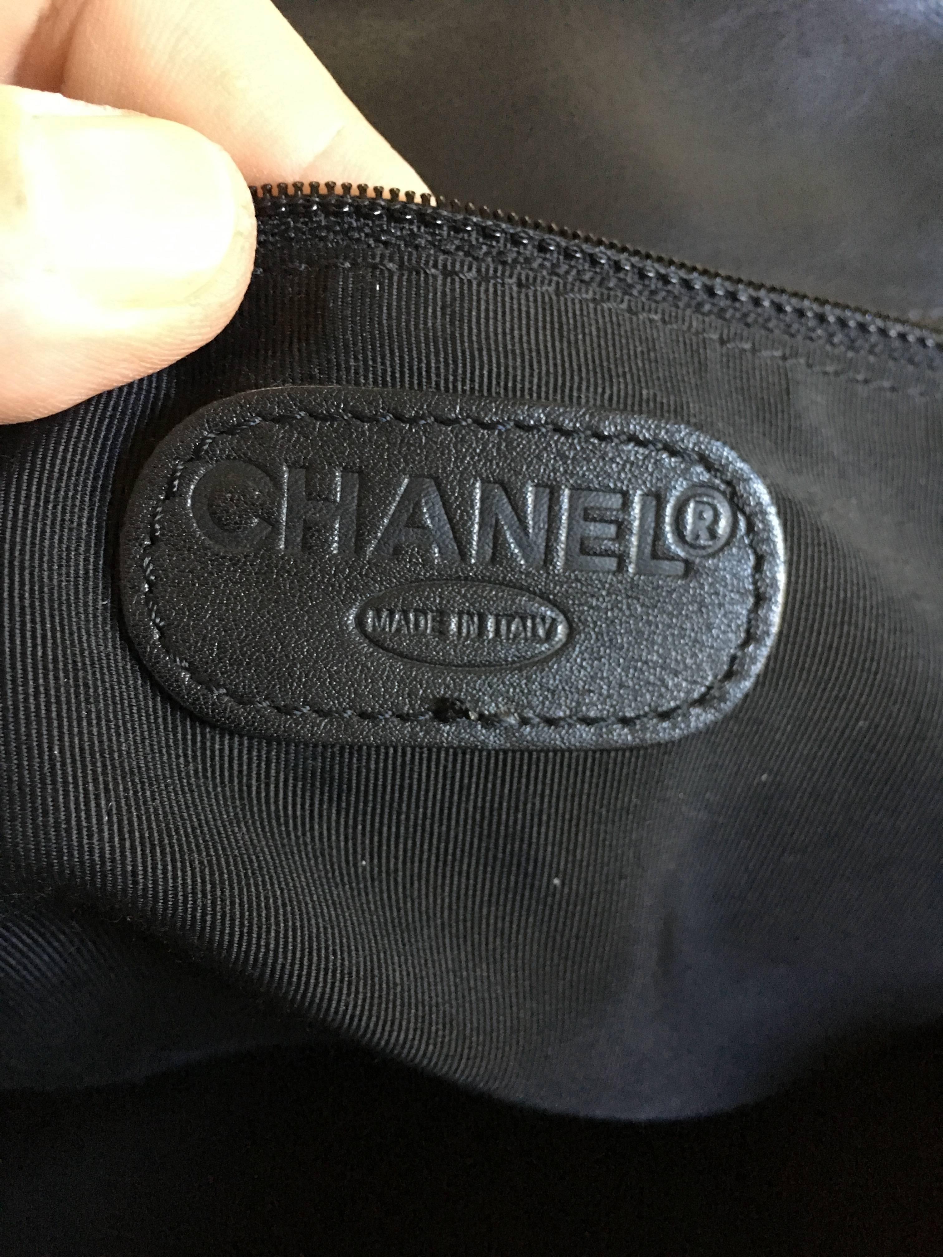Chanel Classic Large Black Tote Overnight Bag 2
