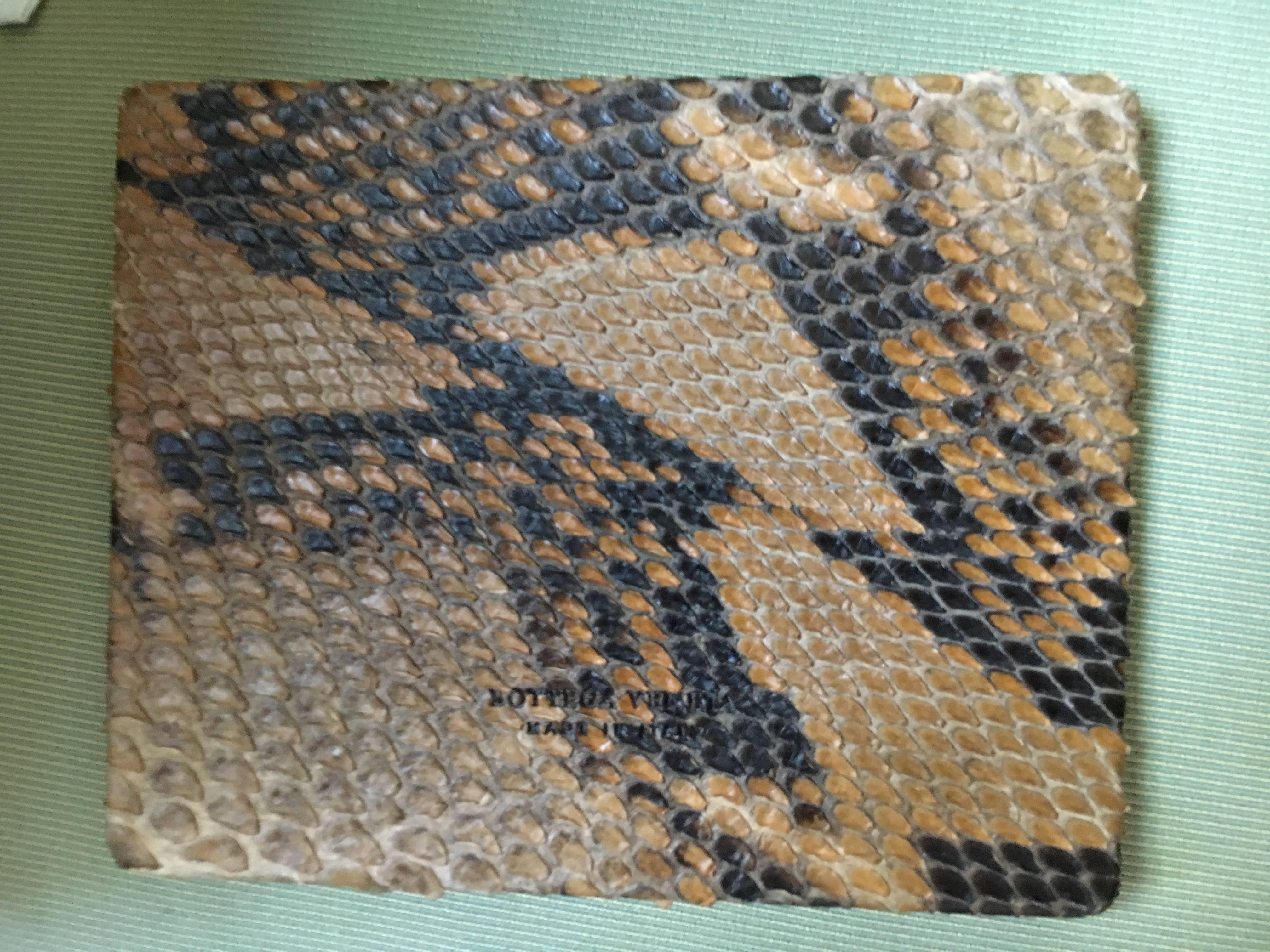 Bottega Veneta Python Crocker Bag with Tortoise Chain  For Sale 3