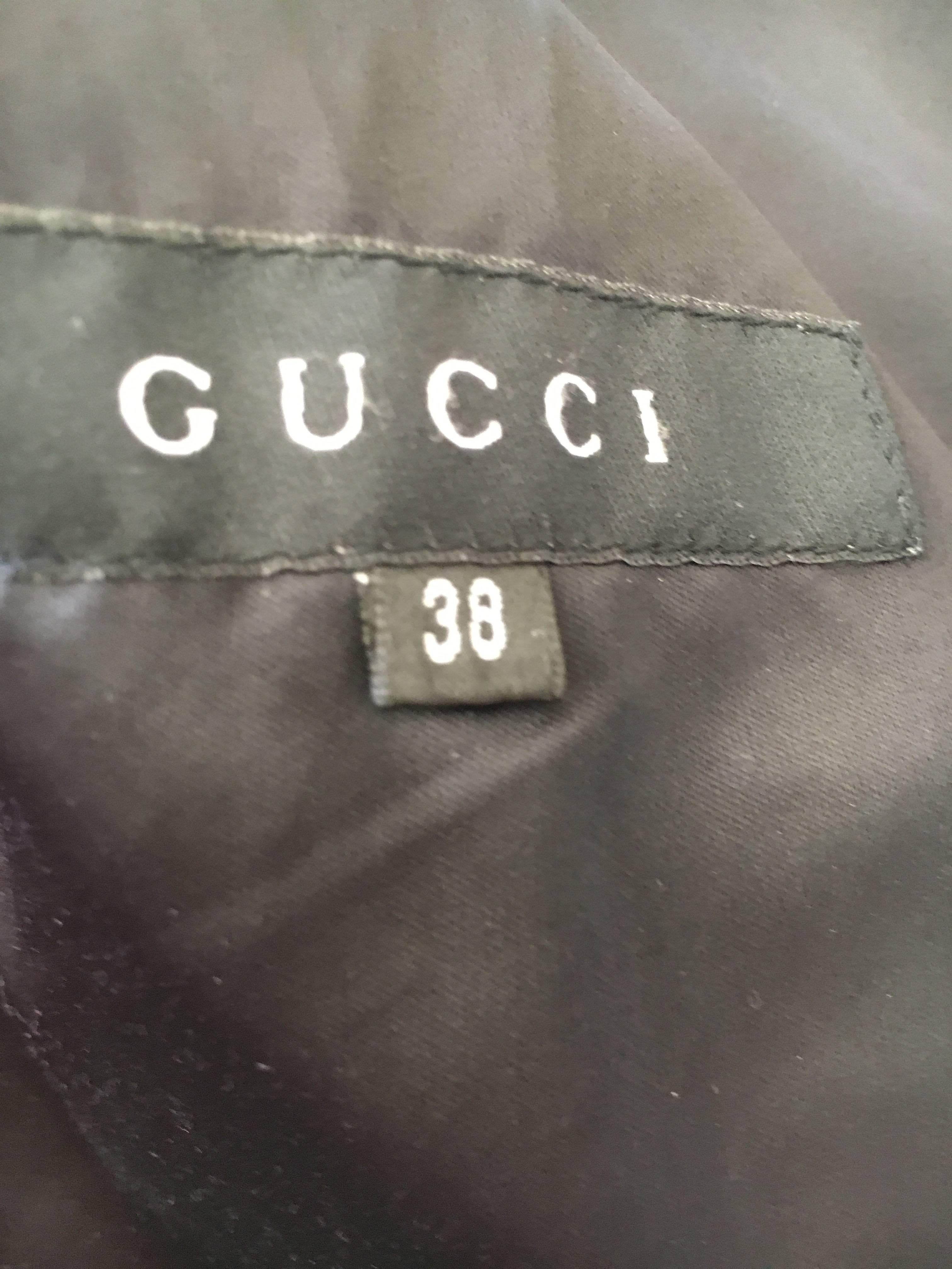 Women's Gucci Black Coat with Dramatic Collar For Sale