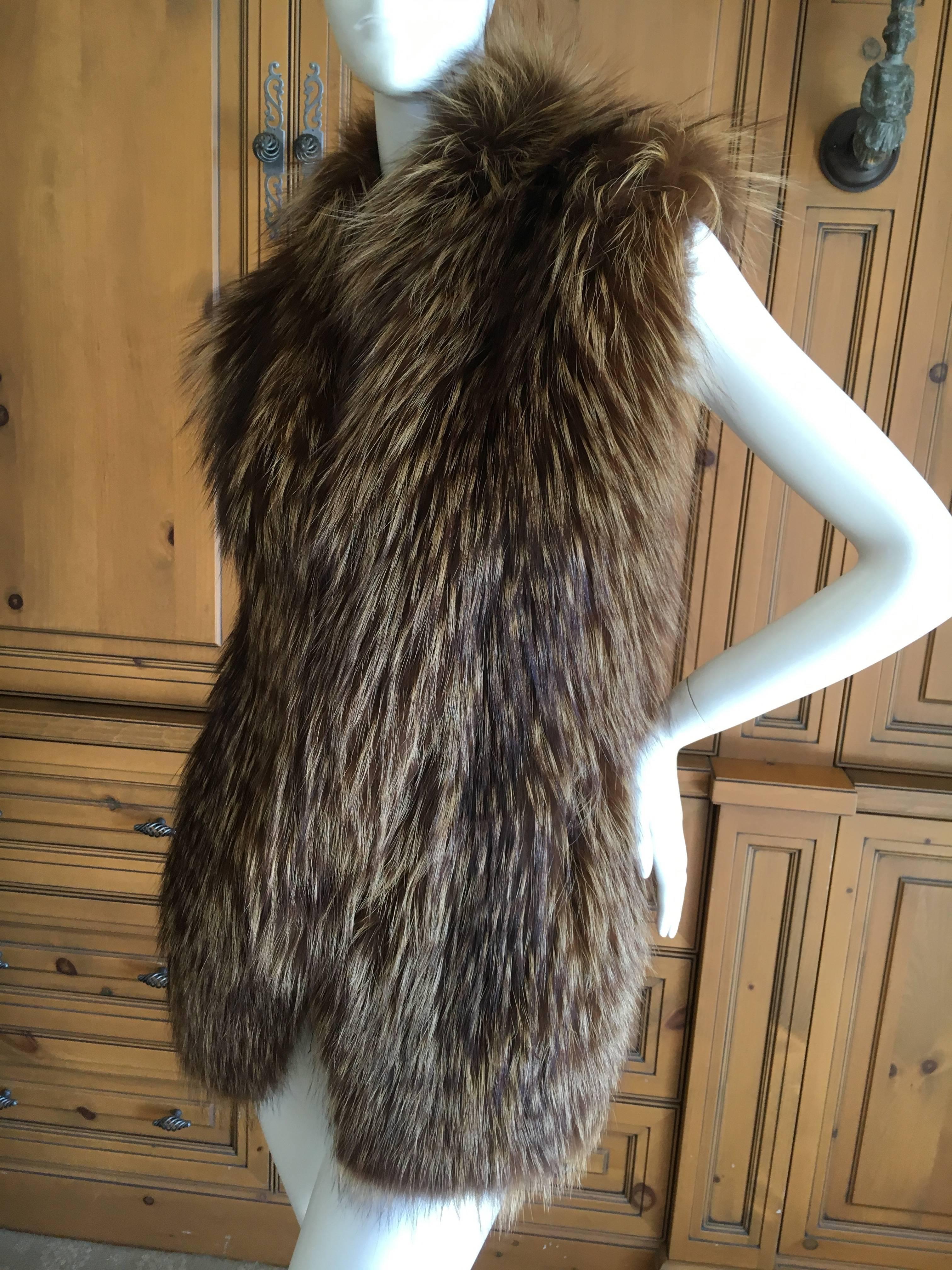 Gucci Fur Vest with Knit Back For Sale 1