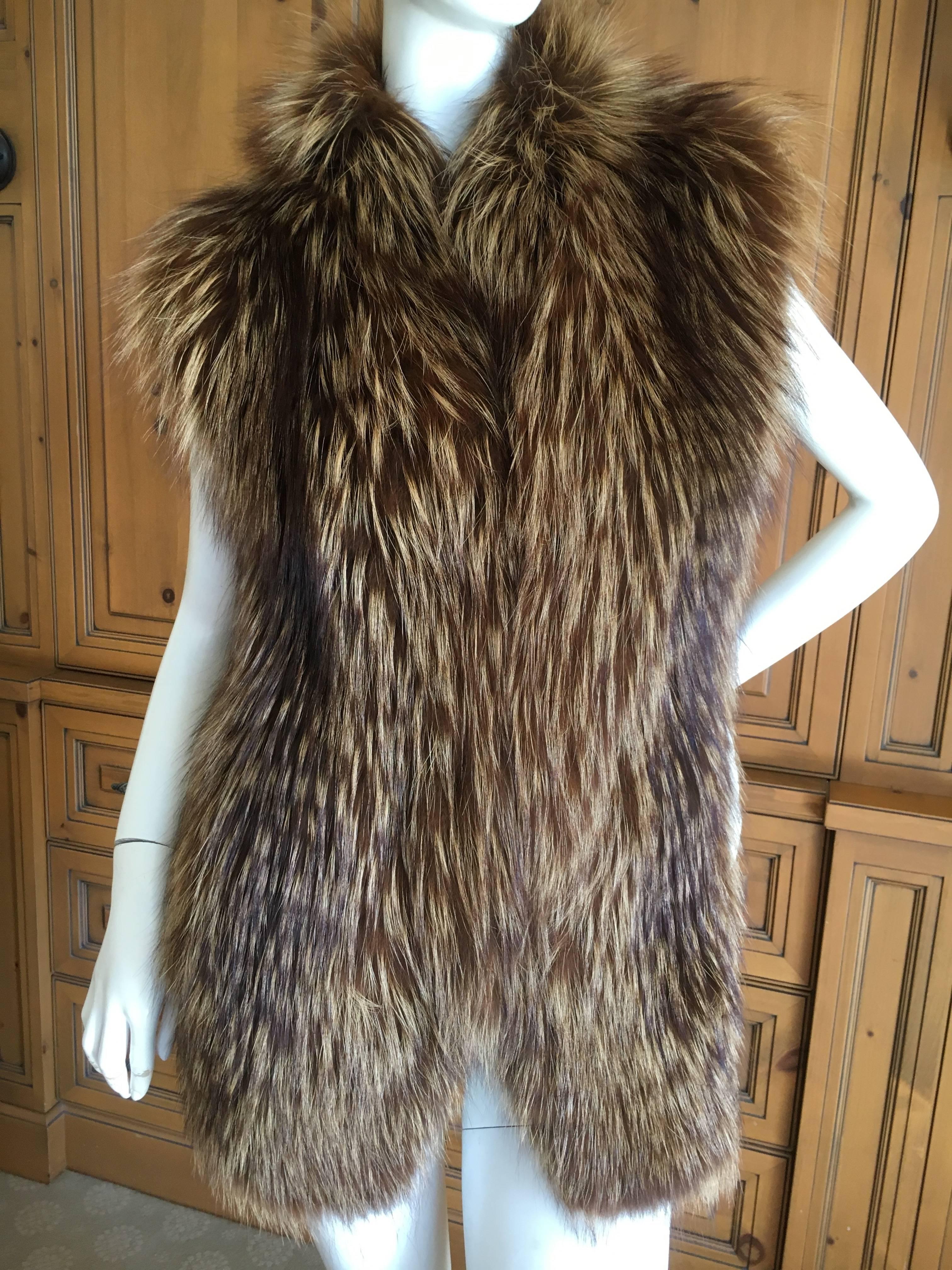 Gucci Fur Vest with Knit Back For Sale 3