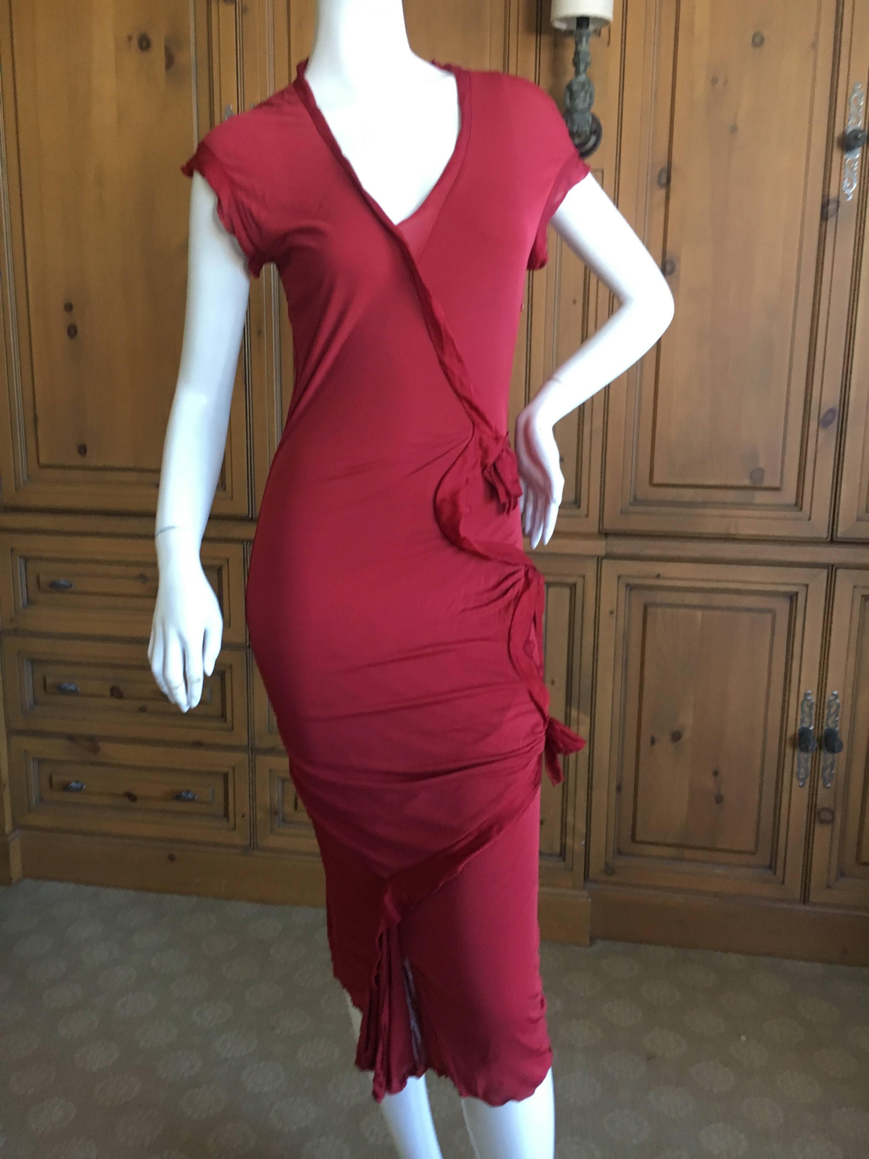 Yves Saint Laurent  by Tom Ford Little Red Dress with Side Bows.
This is so sweet.
Size M