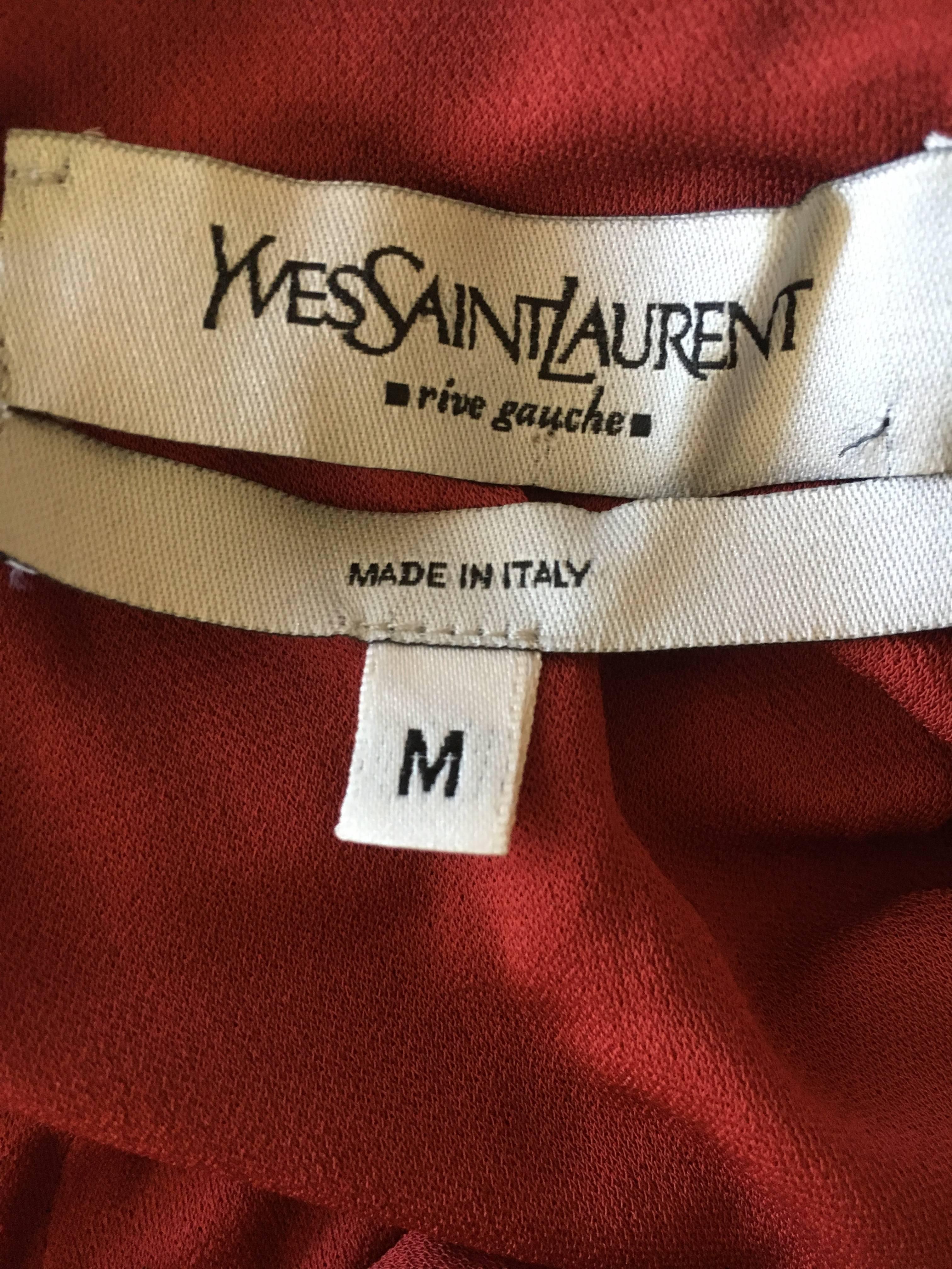 Yves Saint Laurent  by Tom Ford Little Red Dress with Side Bows For Sale 3