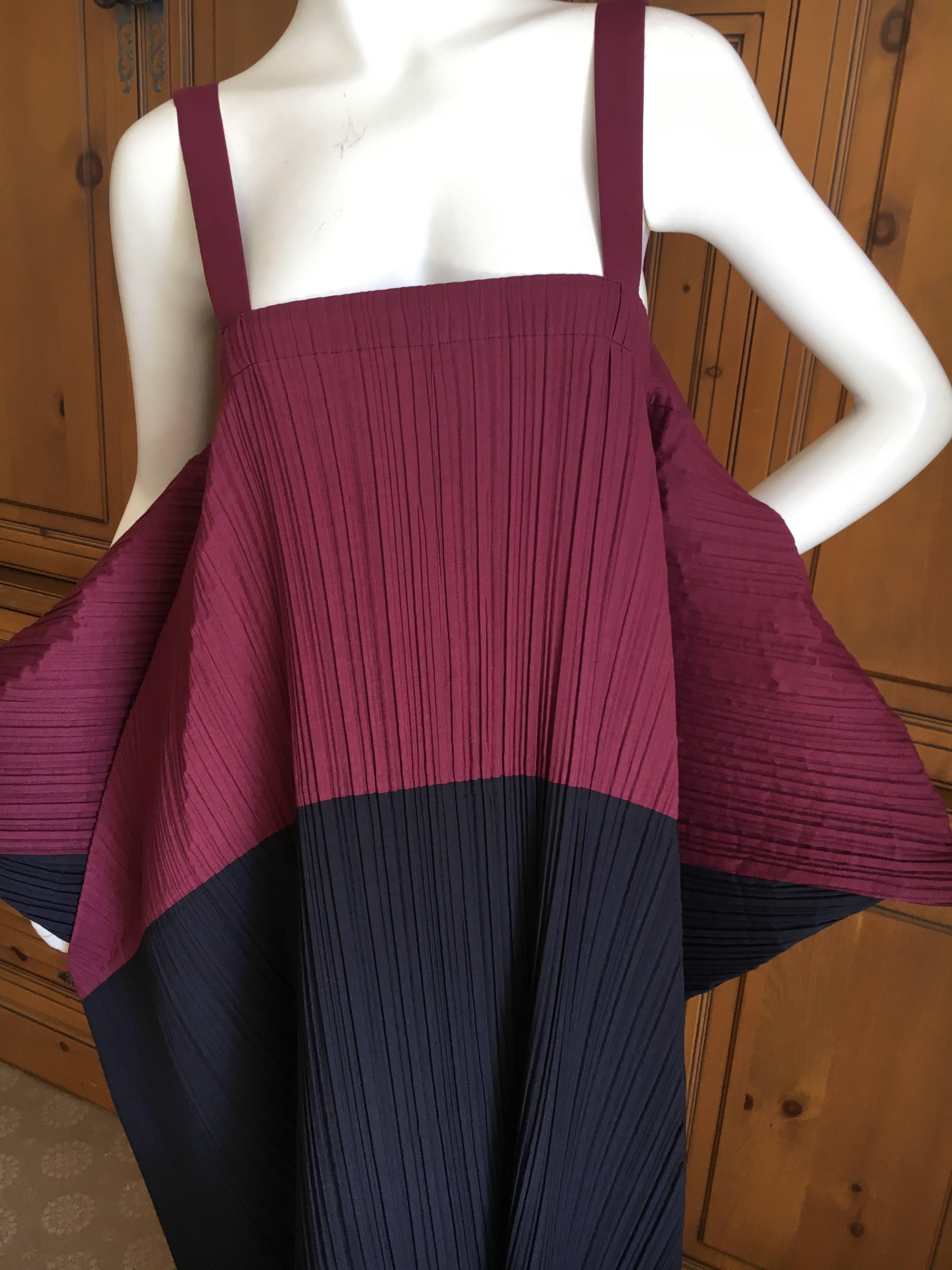 Issey Miyake for Bergdorf Goodman 1990 Colorblock Pleated Bubble Dress For Sale 1