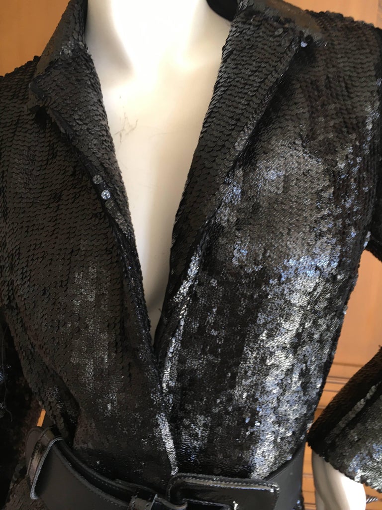 Richard Tyler Couture Vintage Black Sequin Evening Coat at 1stDibs ...