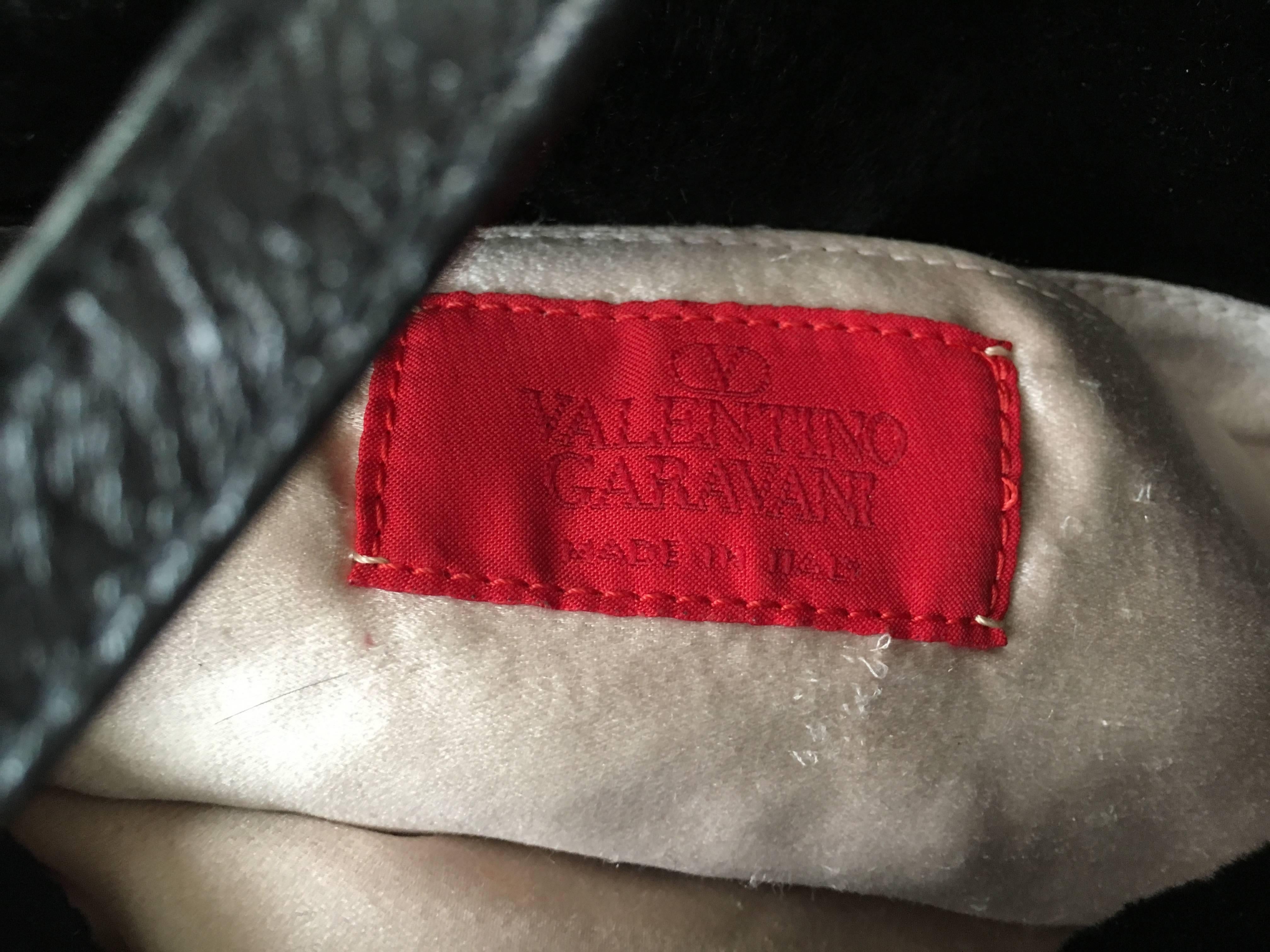 Valentino Garavani Large Sheared Black Mink Embellished Handbag For Sale 4
