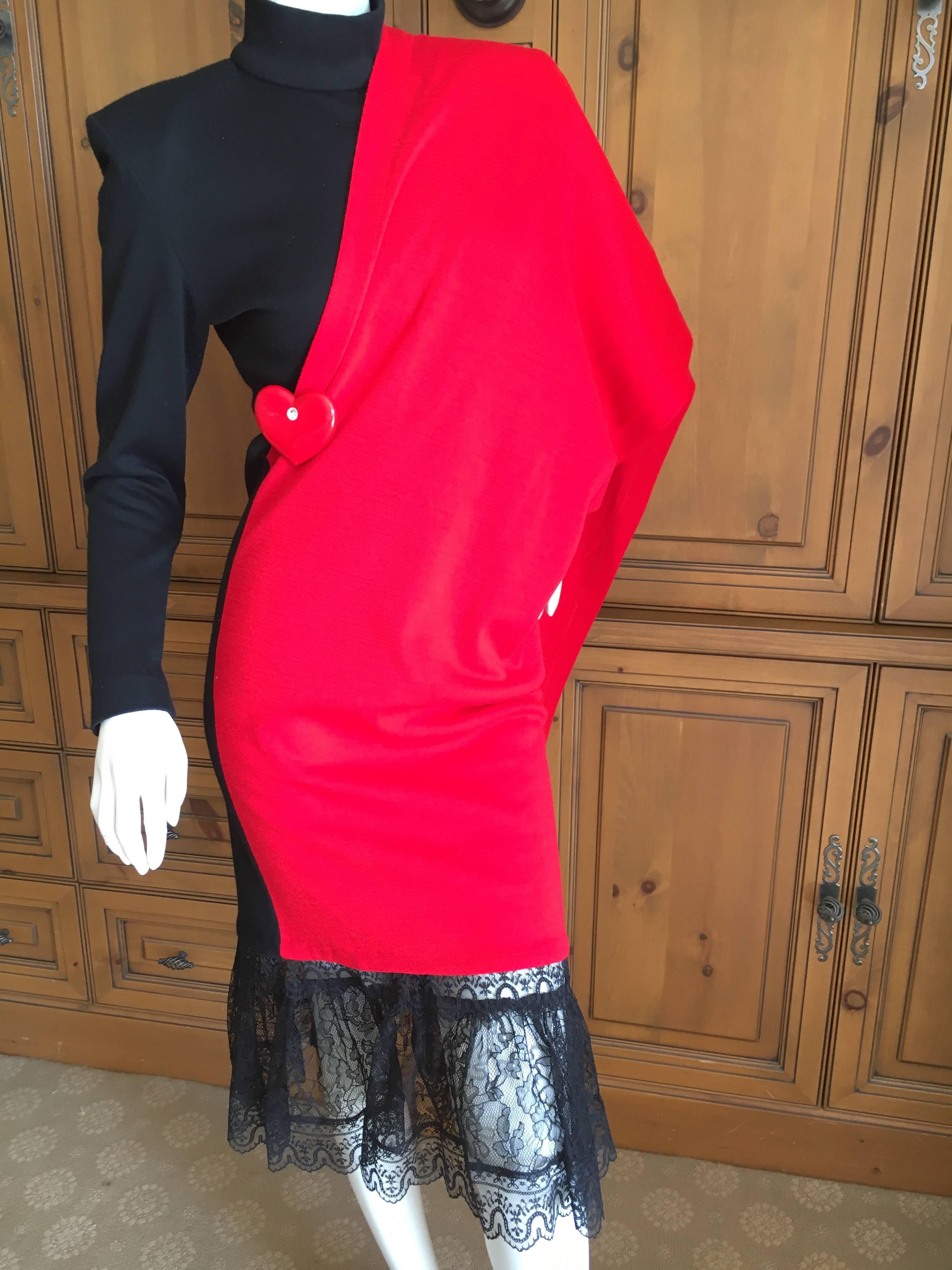 black dress with red sash