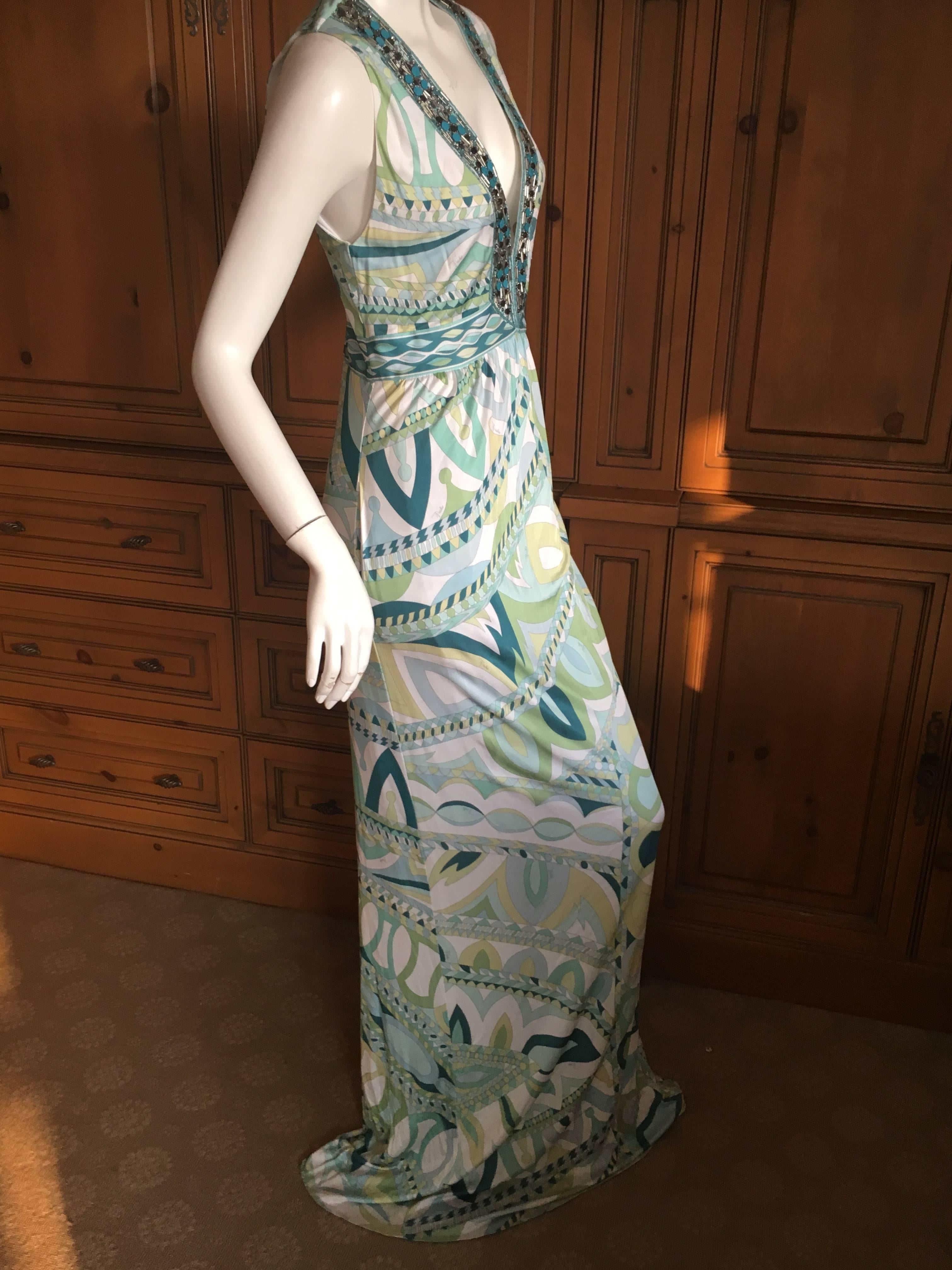 Emilio Pucci Bead Embellished Maxi Dress New with Tags 4