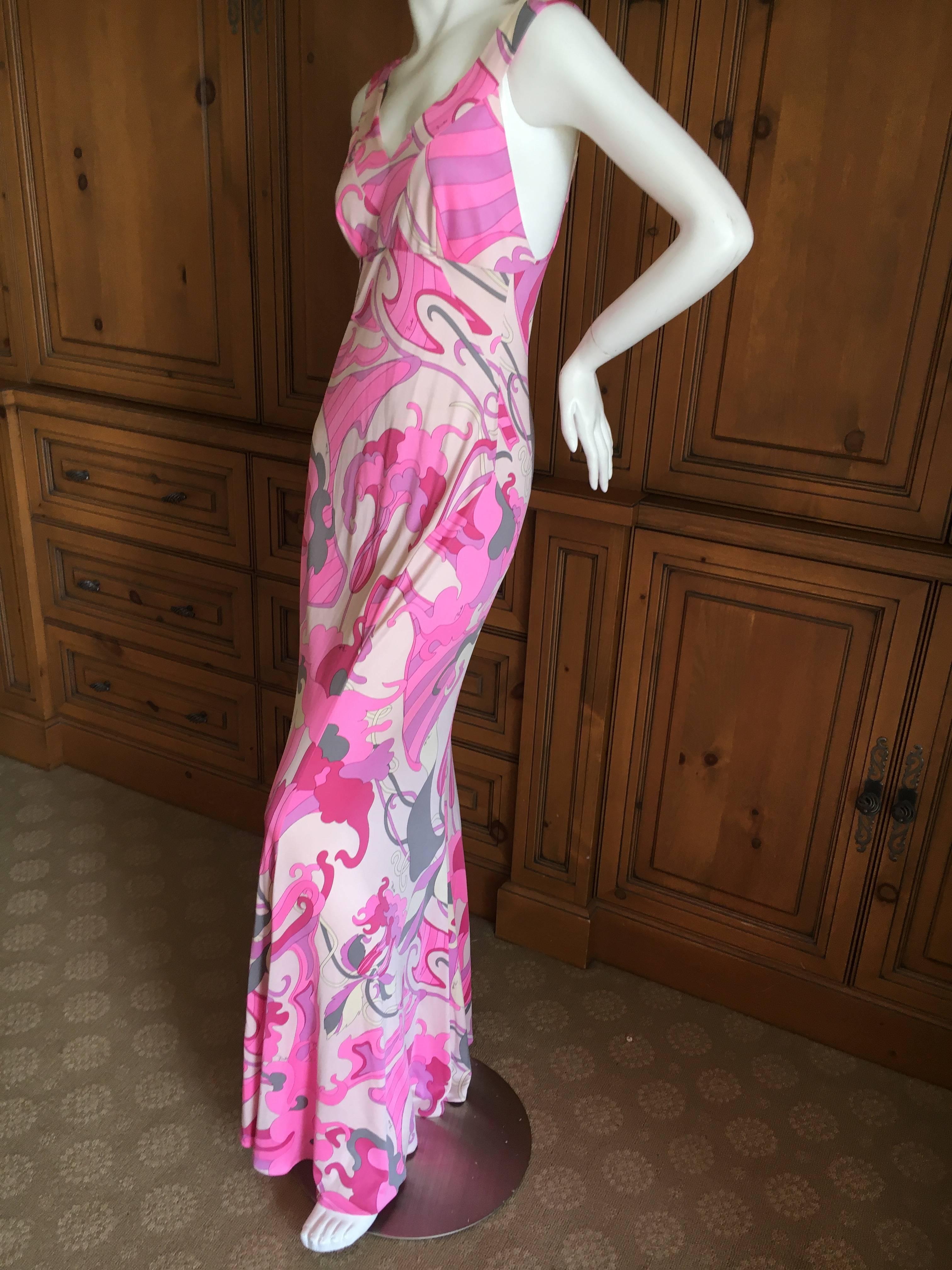 Emilio Pucci Pink Maxi Dress New with Tags 3