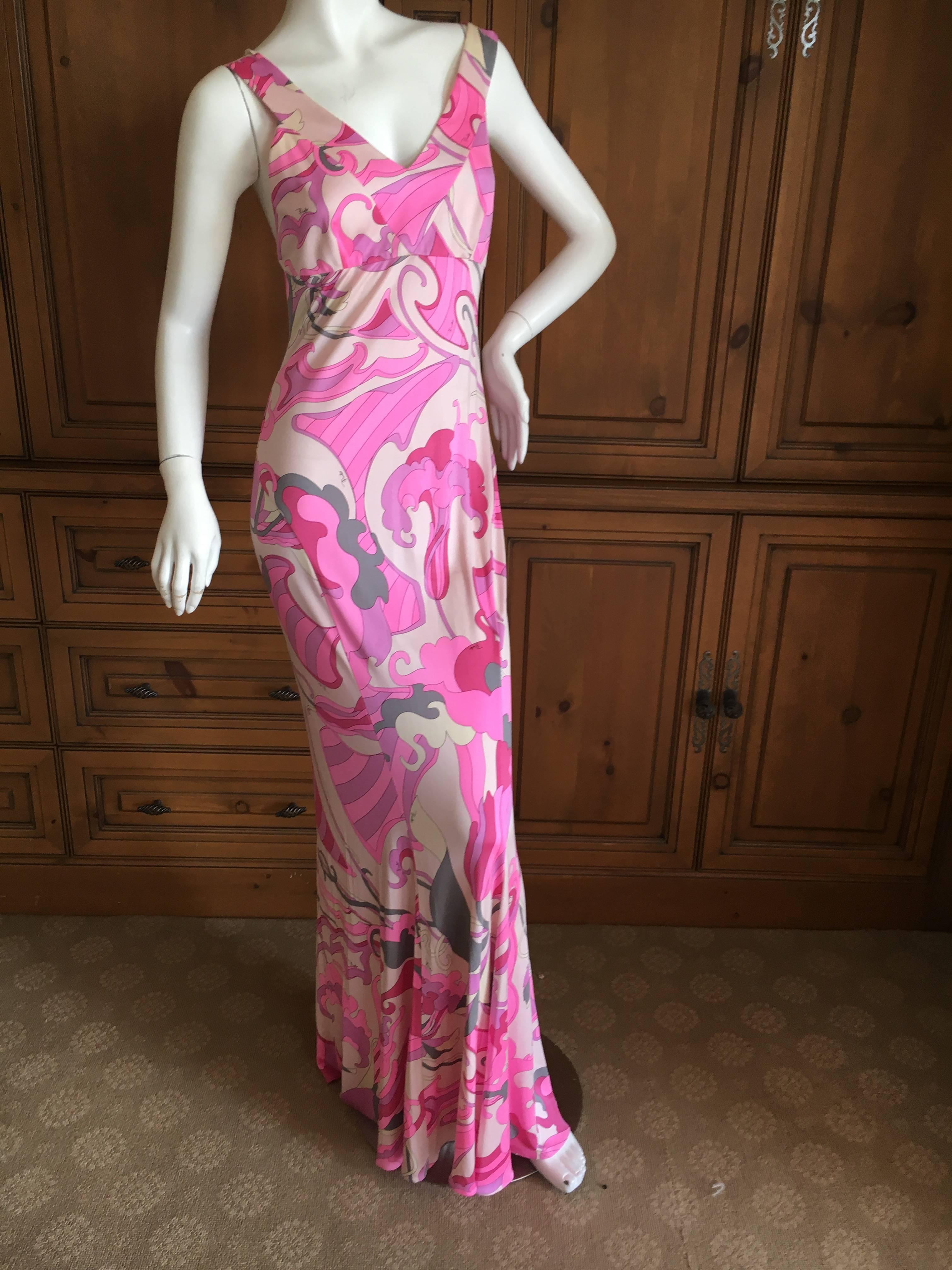 Emilio Pucci Pink Maxi Dress New with Tags 6
