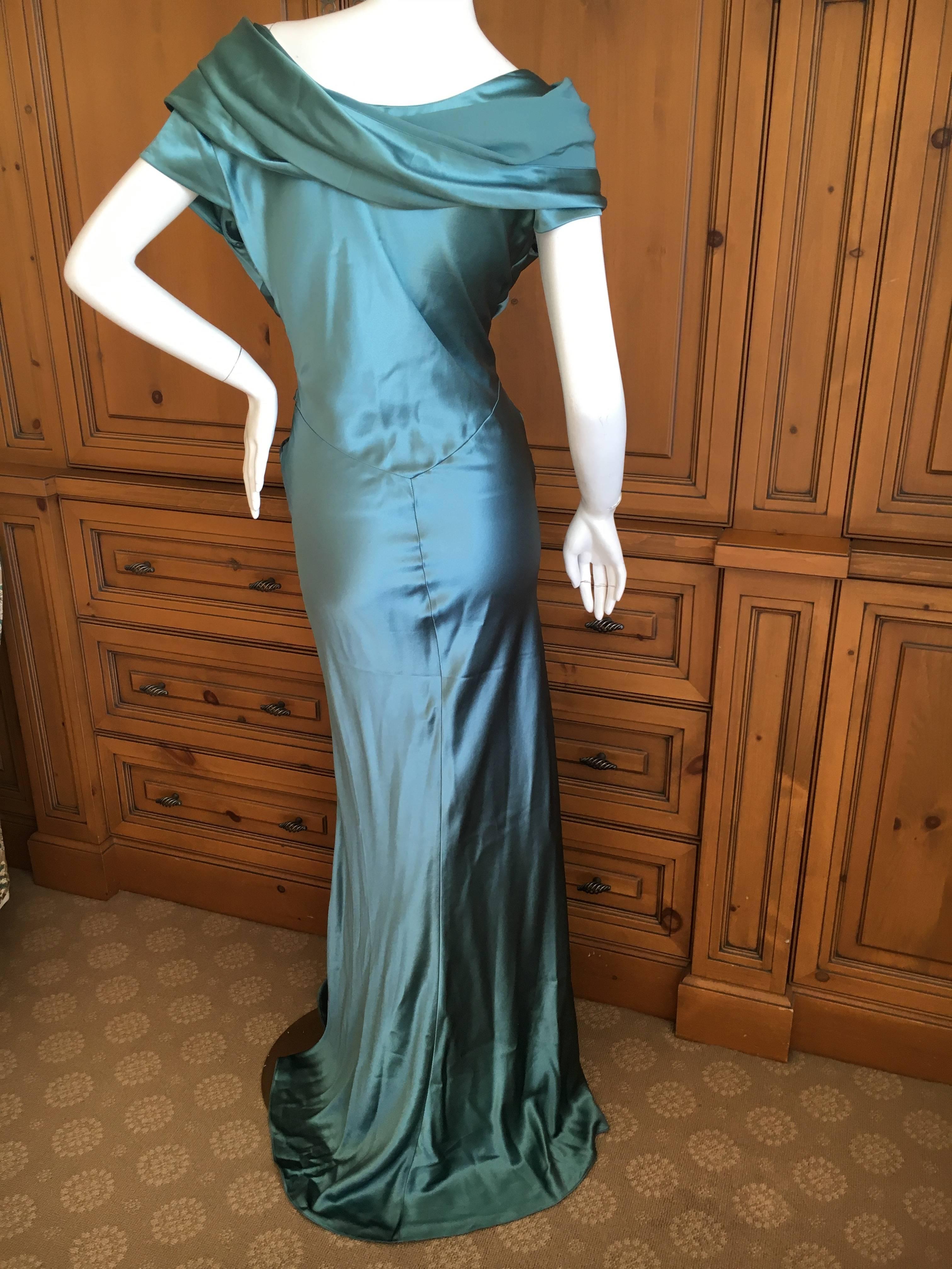 Christian Dior by John Galliano Exquisite Low Cut Silk Evening Dress  1