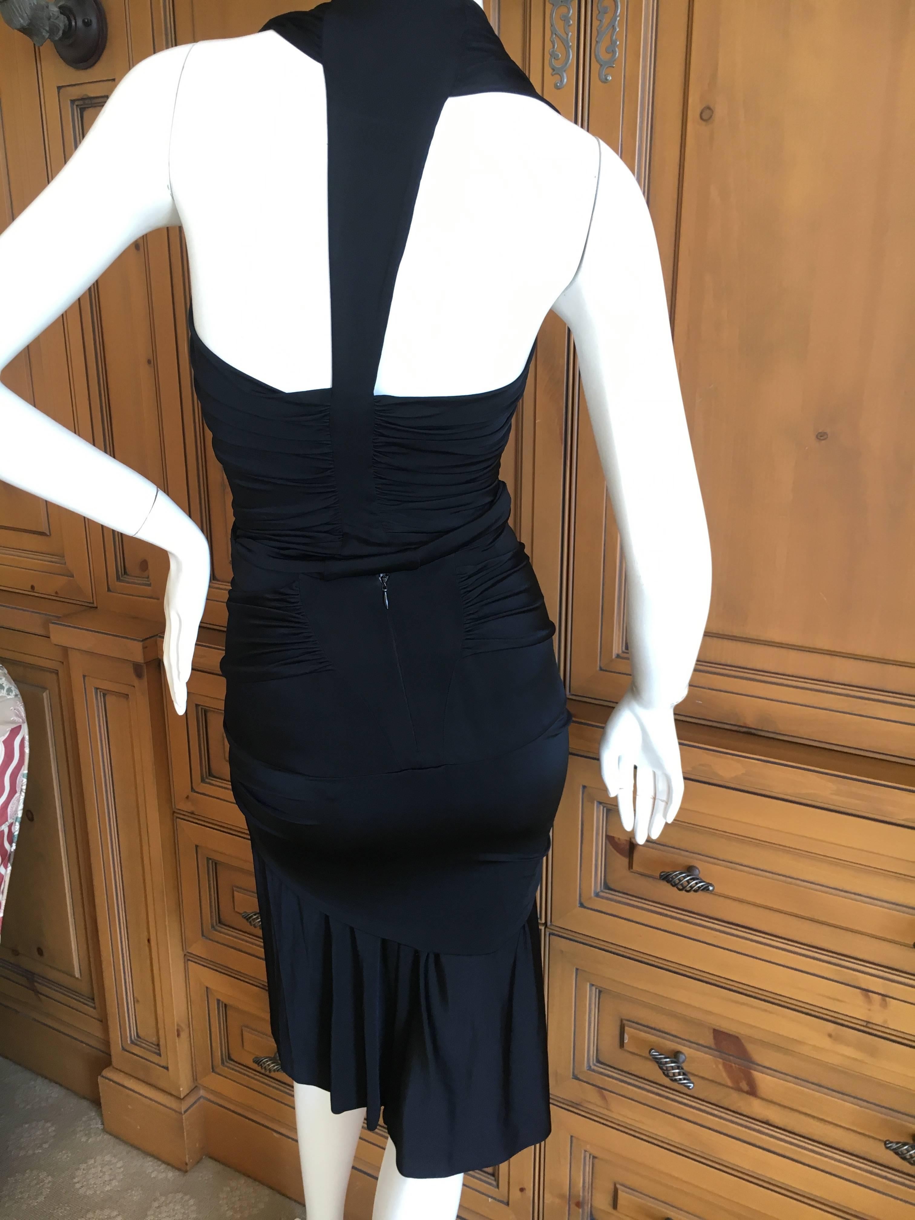 Yves Saint Laurent by Tom Ford Black Two Piece Cocktail Dress For Sale 1
