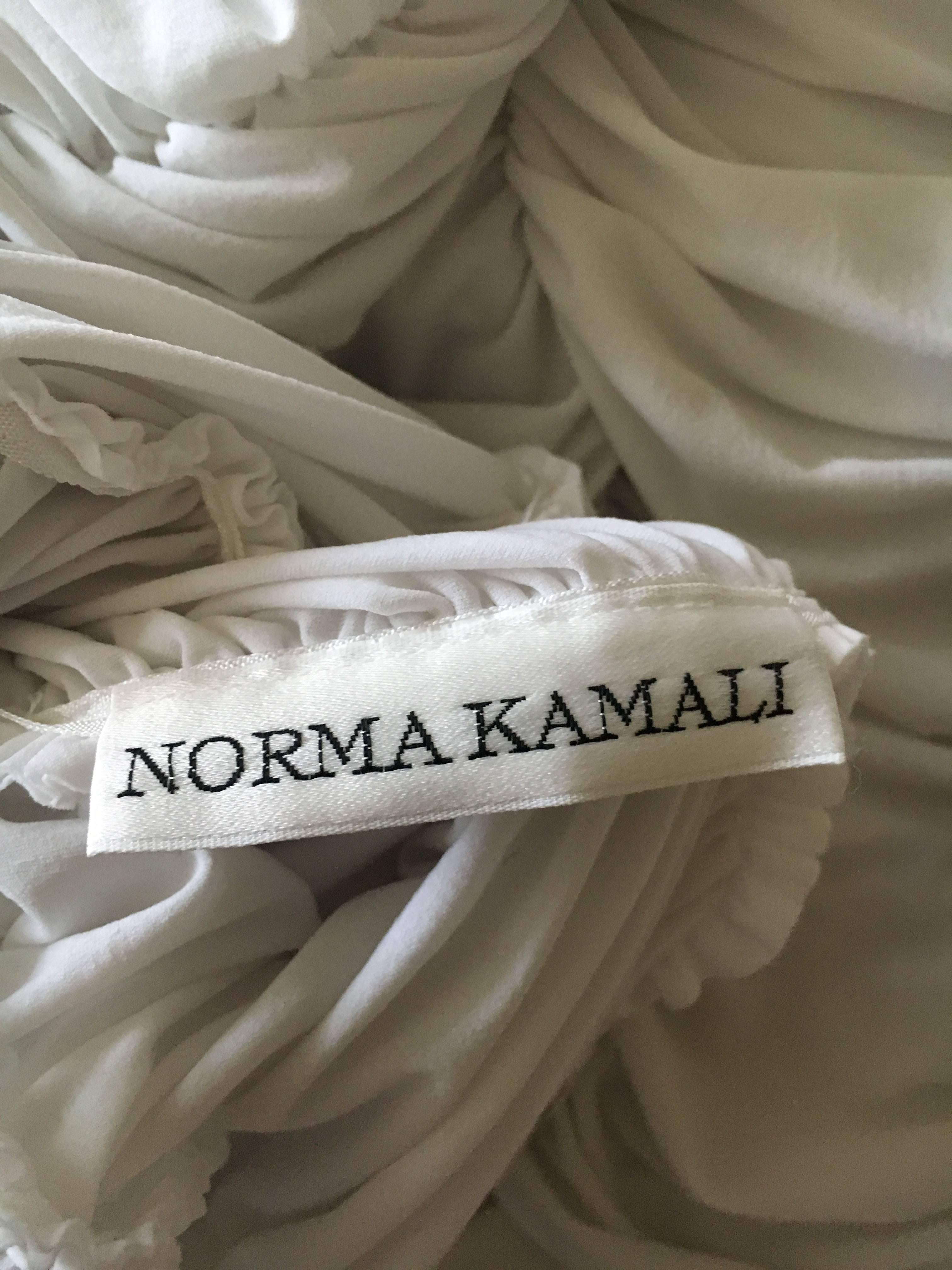 Norma Kamali 1970's Disco Era White Parachute Dress For Sale 5