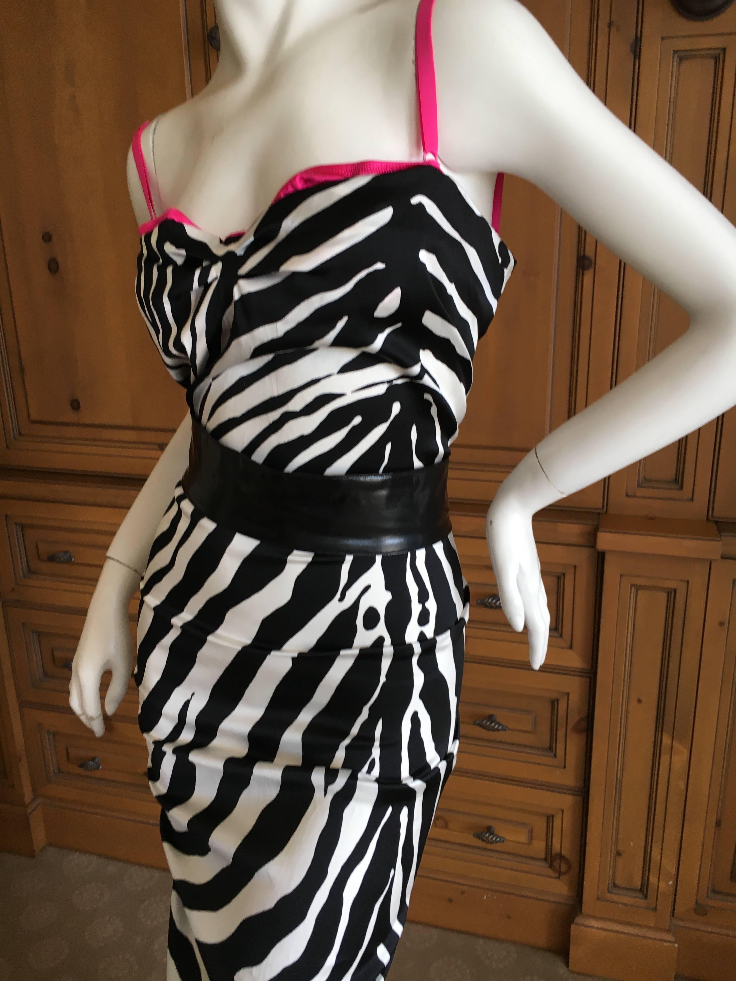 dolce and gabbana zebra dress