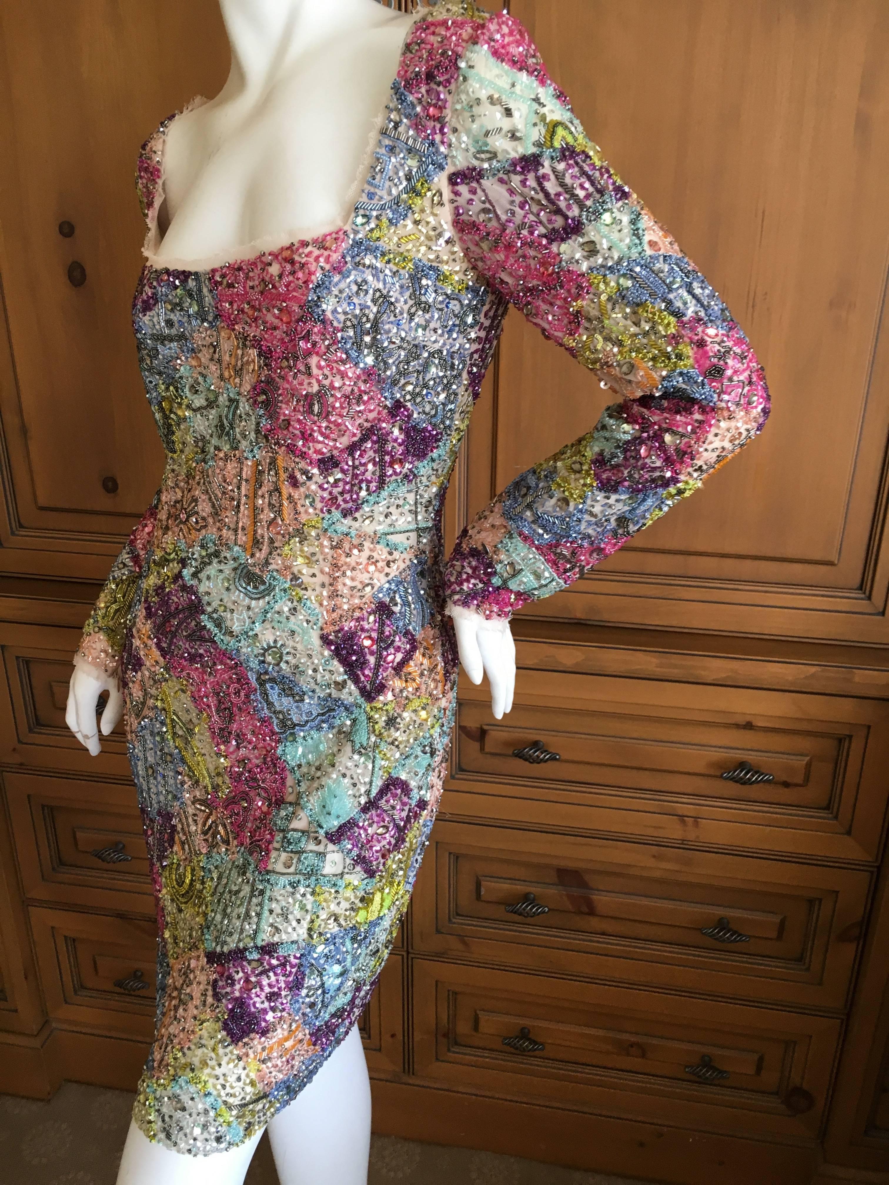 Emilio Pucci Bead Embellished Cocktail Dress For Sale 1