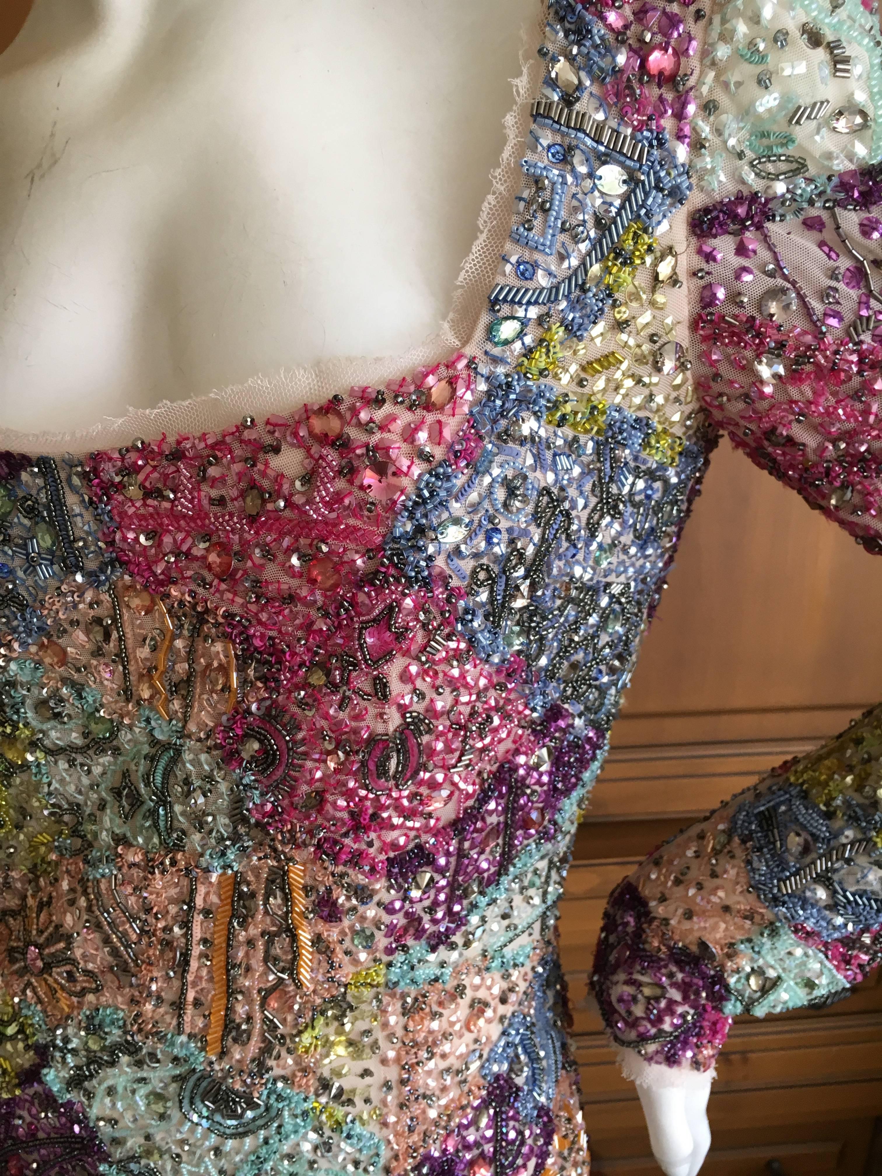 Emilio Pucci Bead Embellished Cocktail Dress In New Condition For Sale In Cloverdale, CA