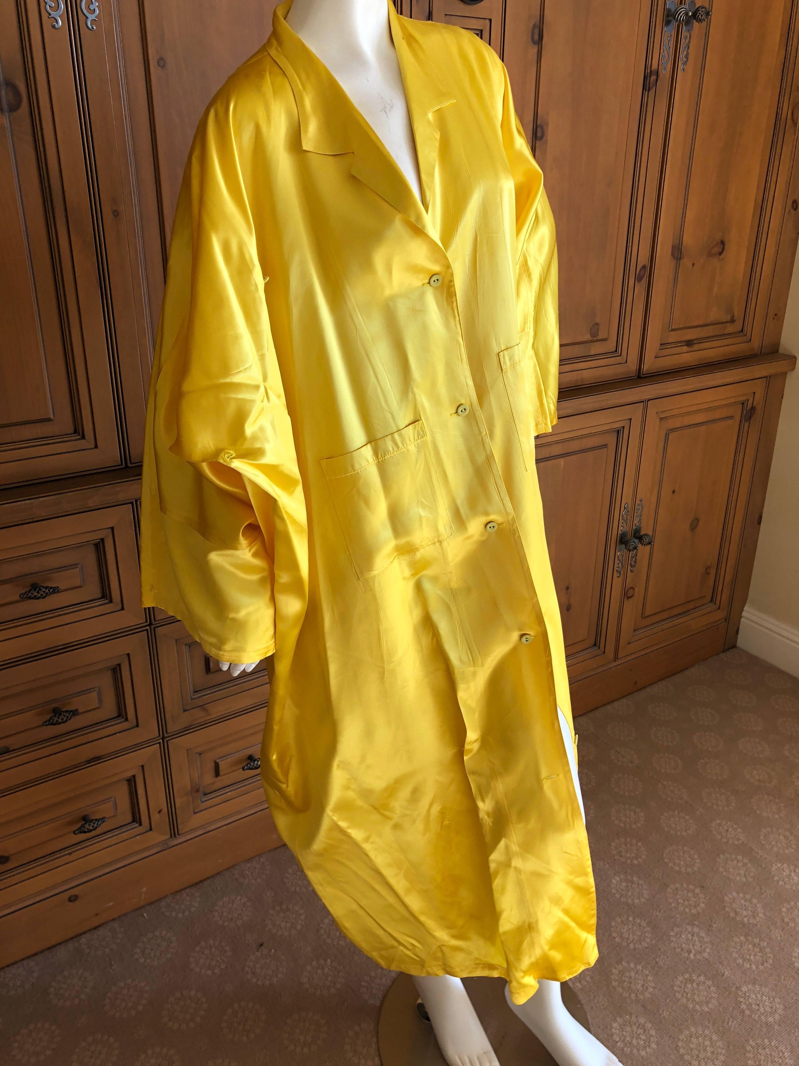 Women's or Men's Yohji Yamamoto 1980's Neon Yellow Oversize Coat