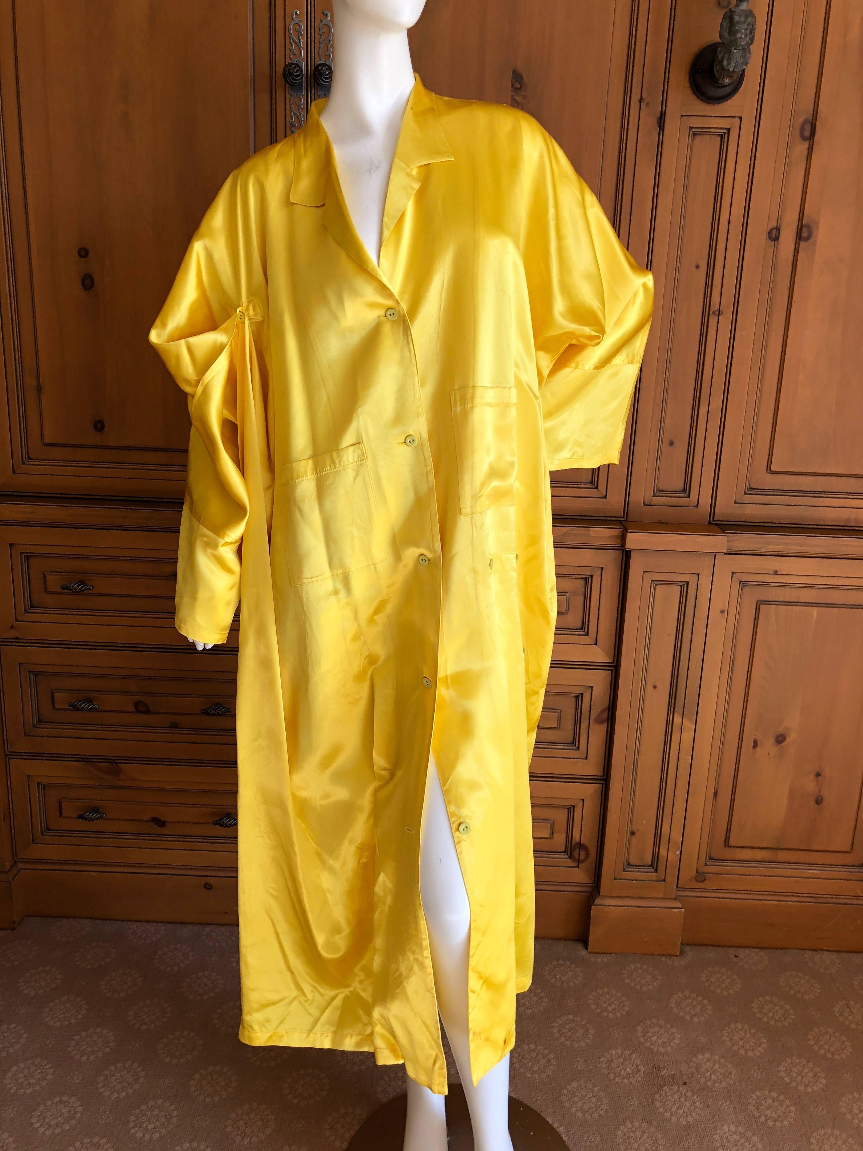 Yohji Yamamoto 1980's Neon Yellow Oversize Coat 1