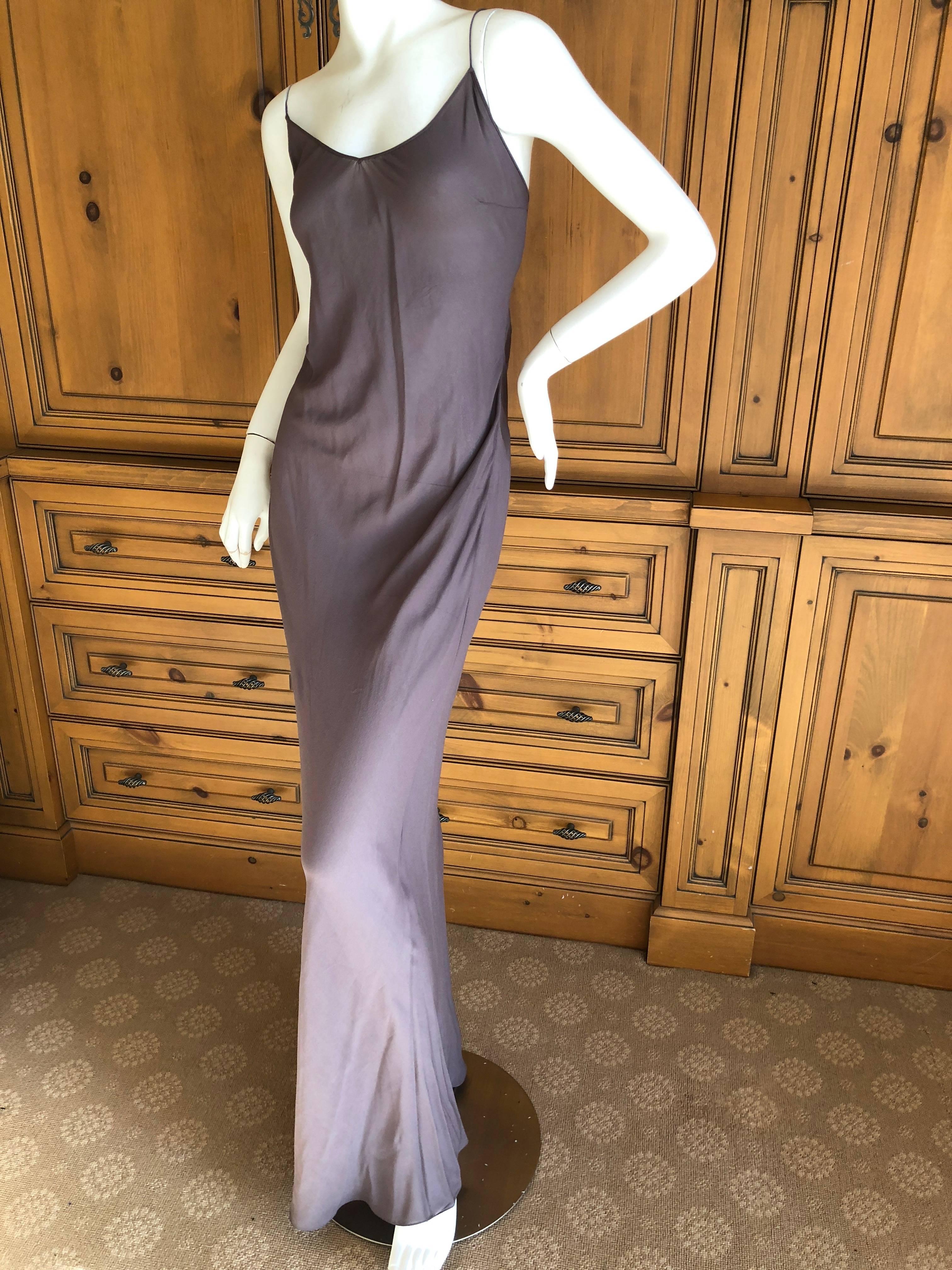Christian Dior by John Galliano Gray Floral Devore Velvet Evening Dress For Sale 3