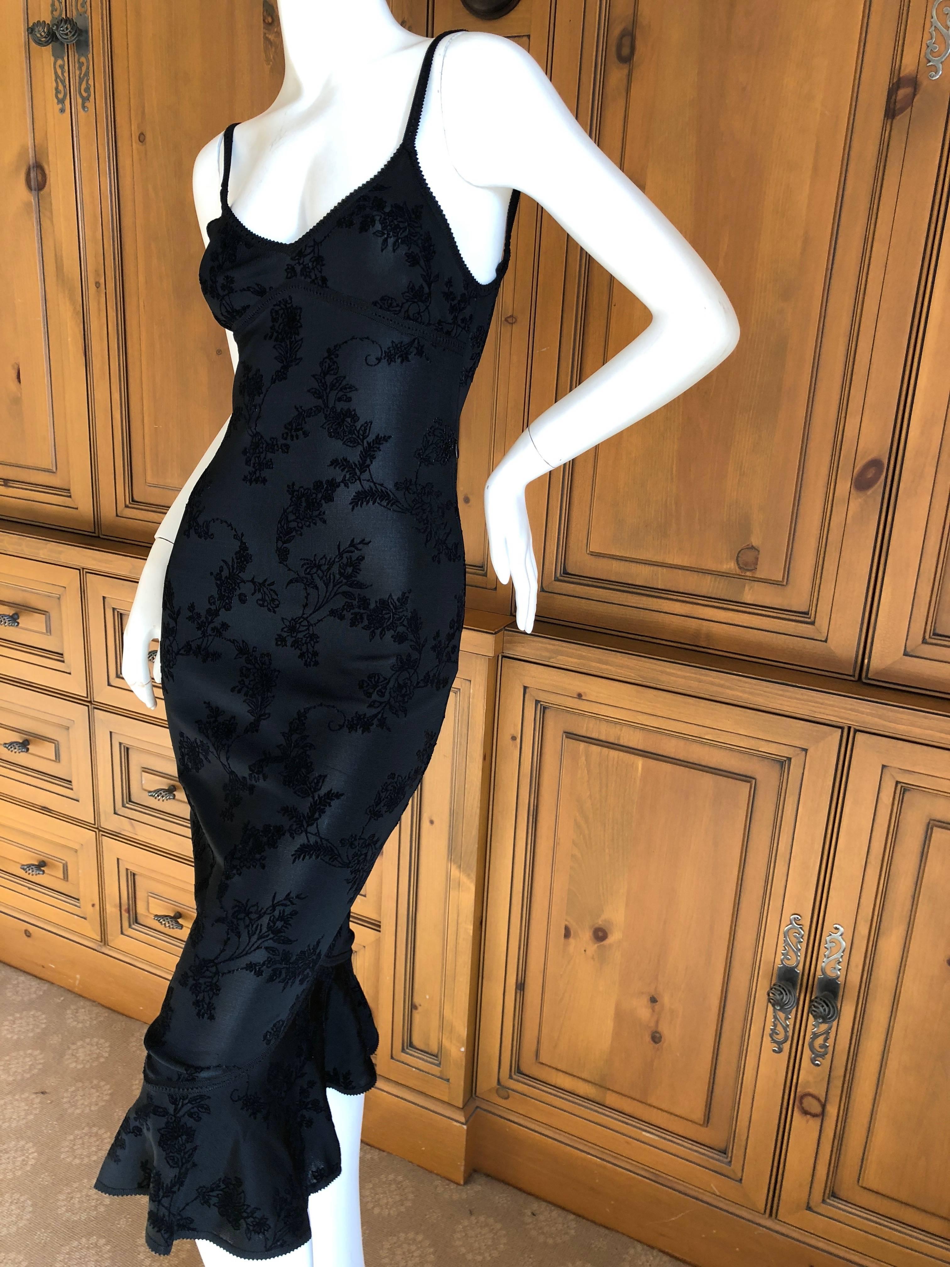 John Galliano 1998 SS 'Haute Bohemia' Collection Sheer Little Black Dress. 2