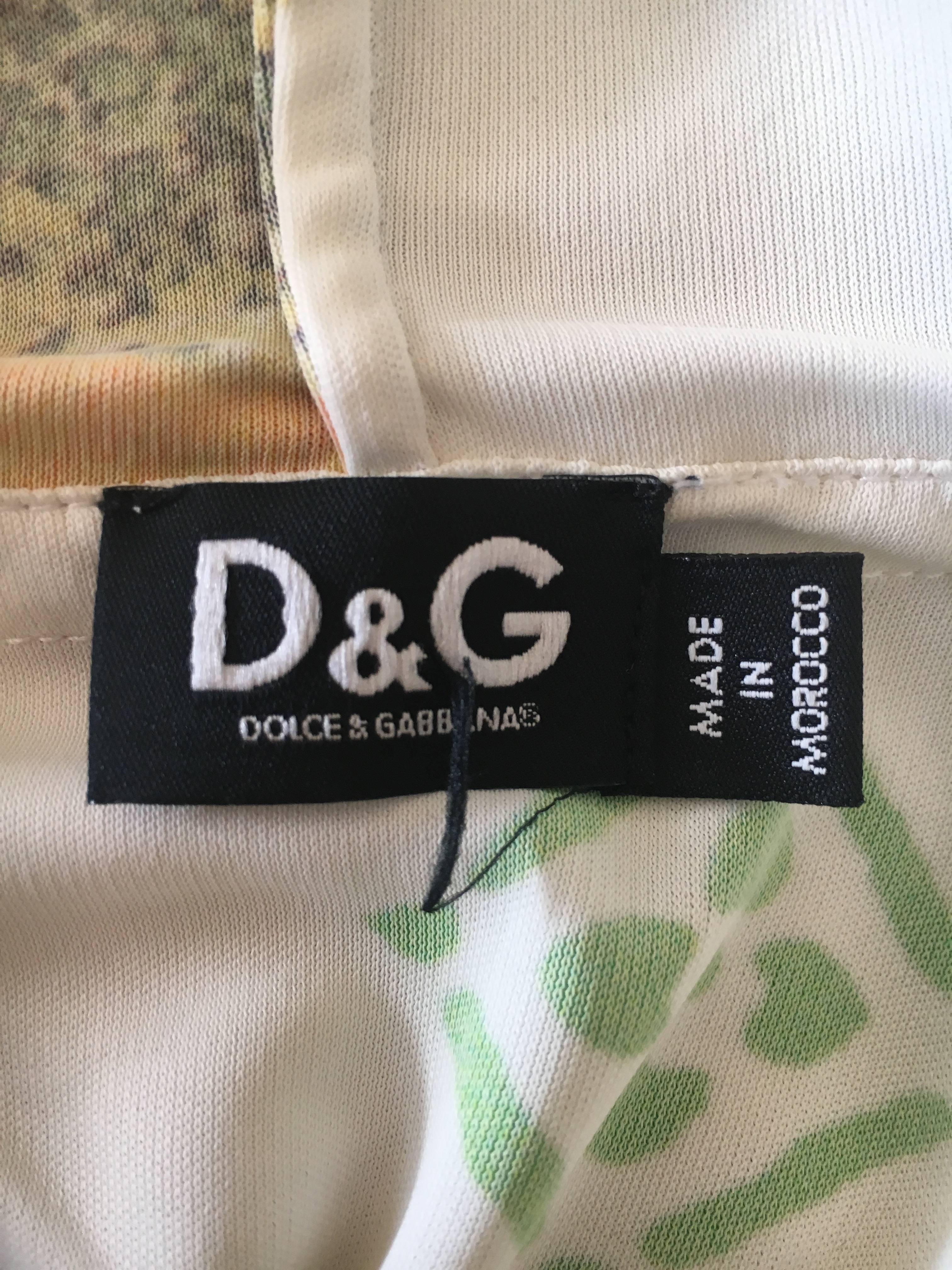 D&G Dolce & Gabbana Sunflower Batwing Mini Dress with Hood 1