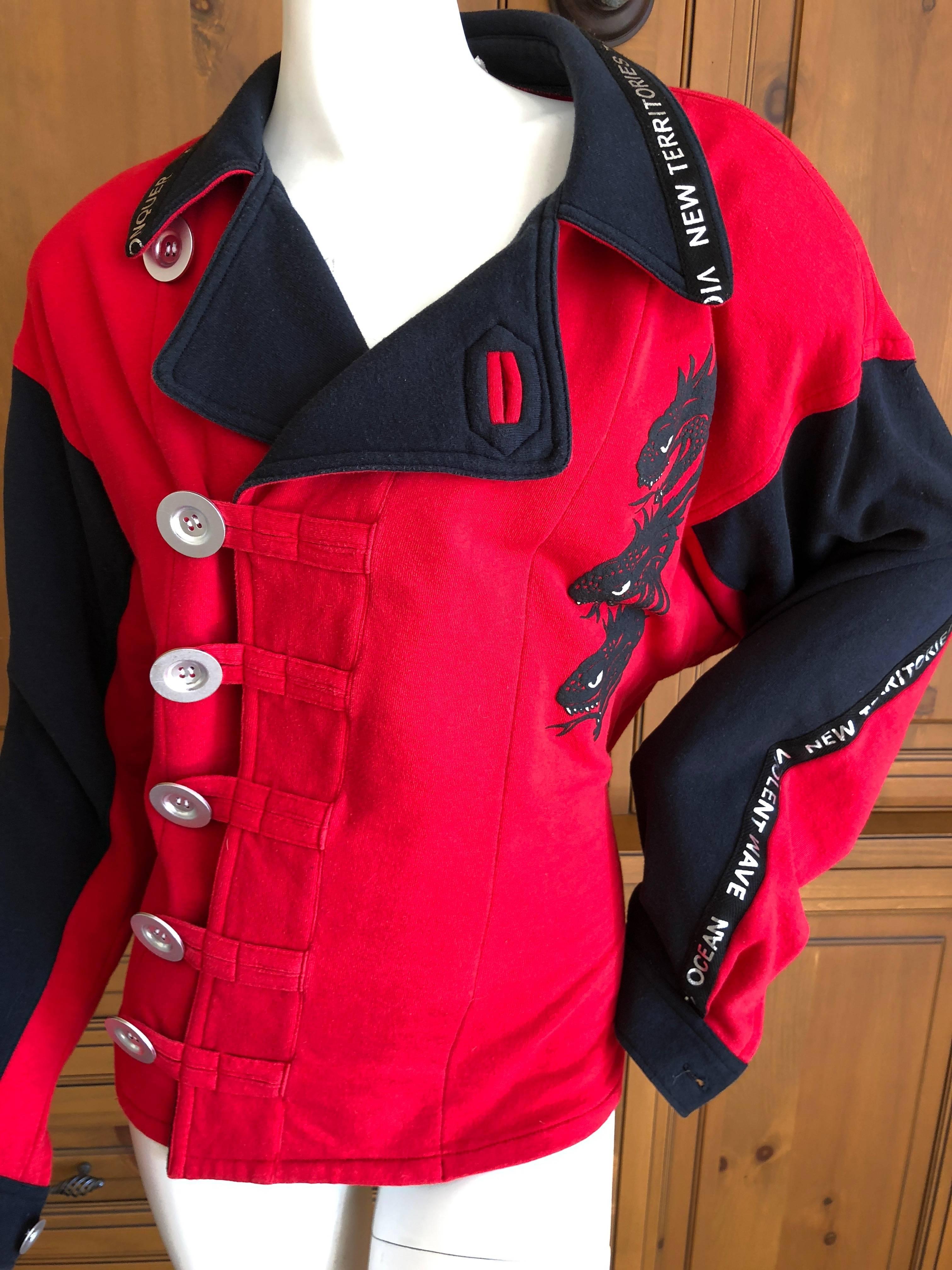 Kansai Yamamoto 1980's Red Dragon Jacket In Excellent Condition In Cloverdale, CA
