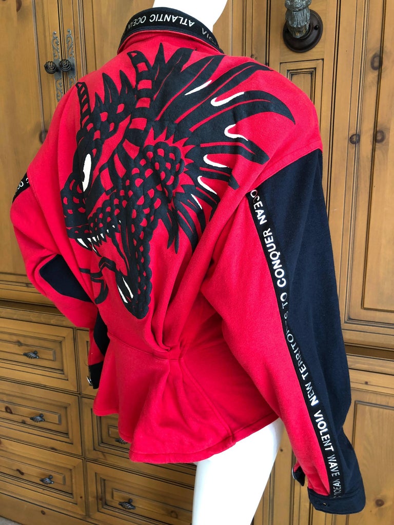 Kansai Yamamoto 1980’s Red Dragon Jacket at 1stDibs