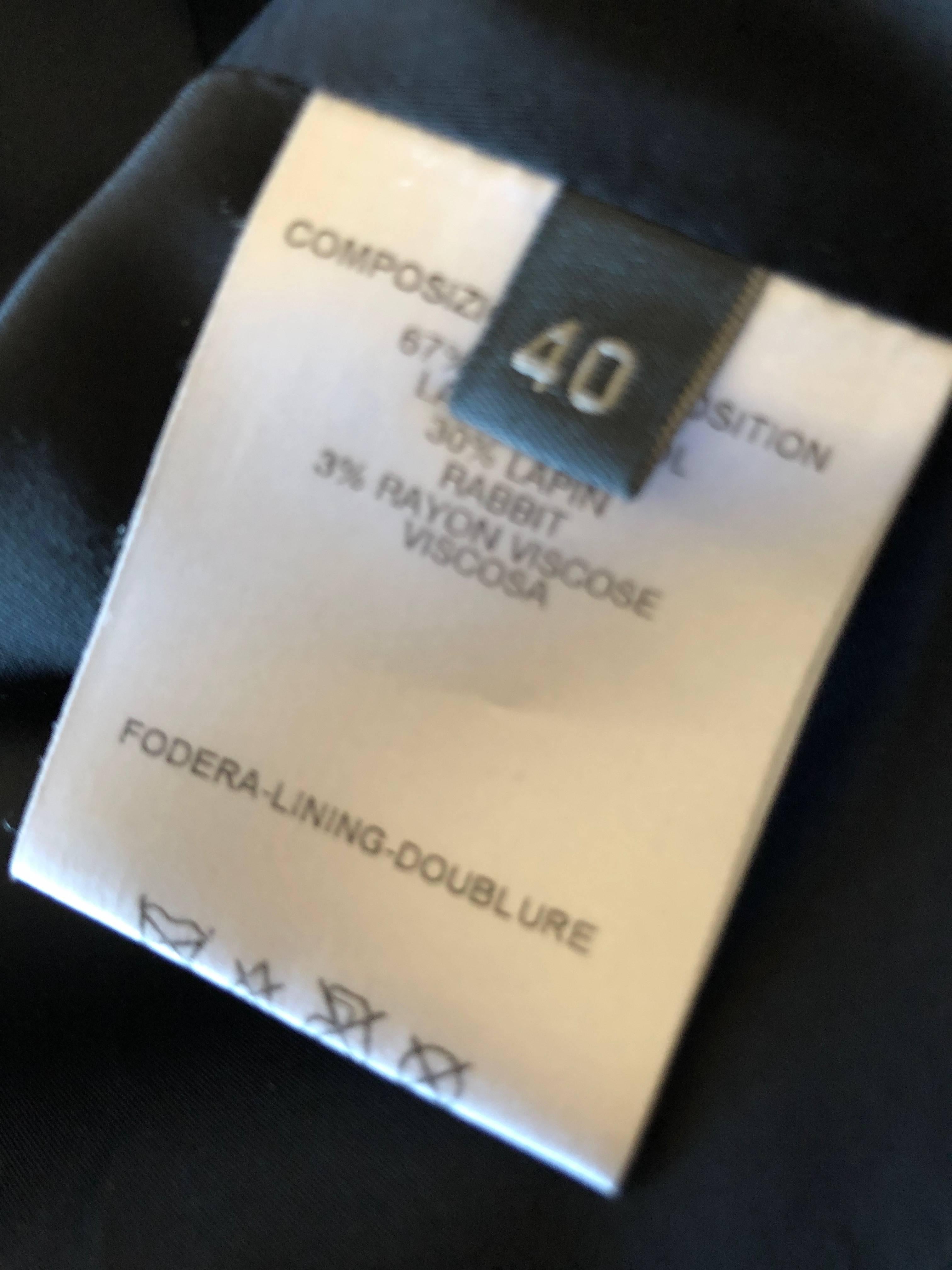 Alexander McQueen Zip Apart Embroidered Fur Trim Convertible Coat  For Sale 5
