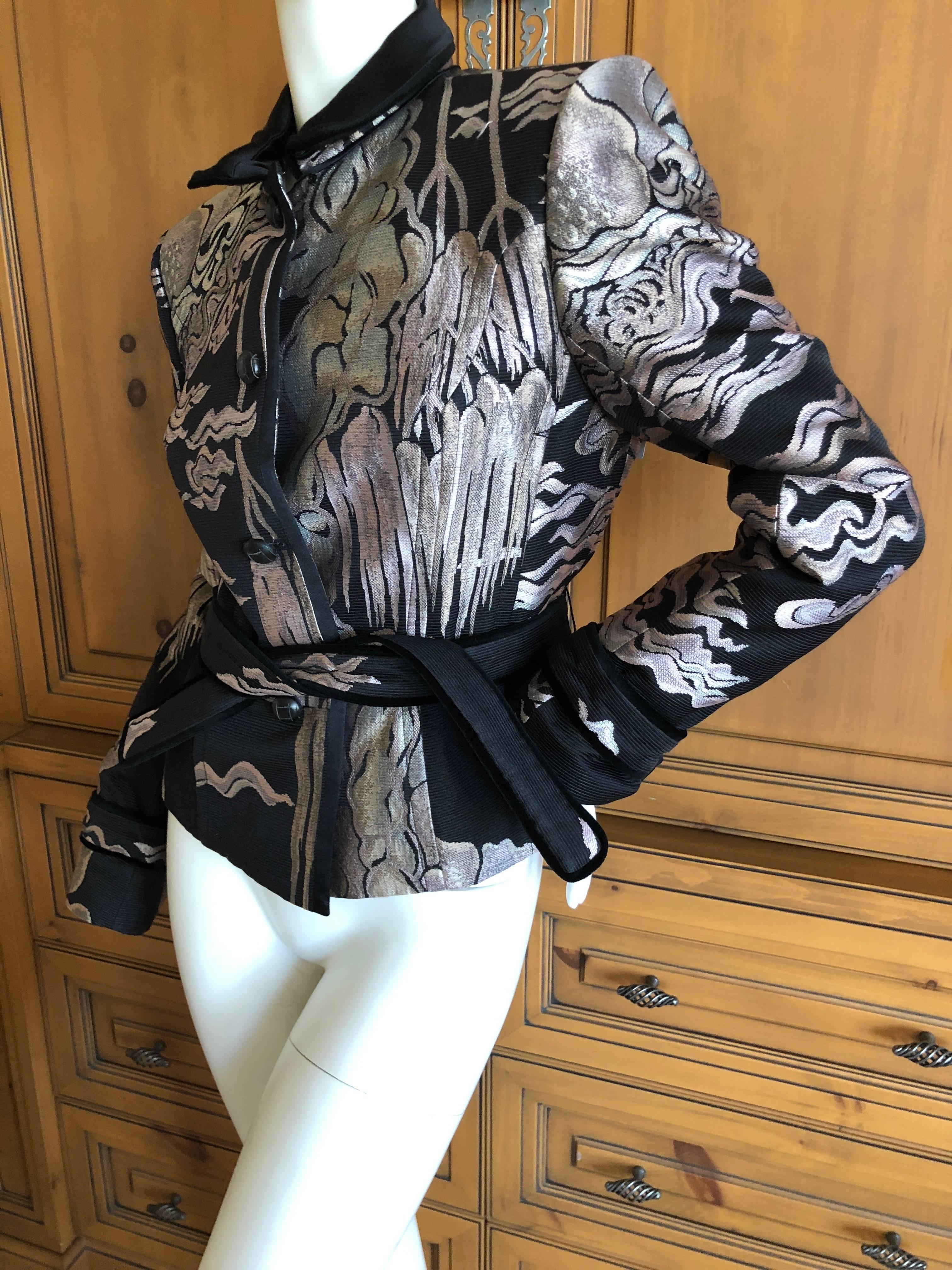 Yves Saint Laurent by Tom Ford Fall 2004 Chinoiserie Jacquard Jacket.
Size 42Bust 38"
Was it 30"
Length 22"
Excellent condition