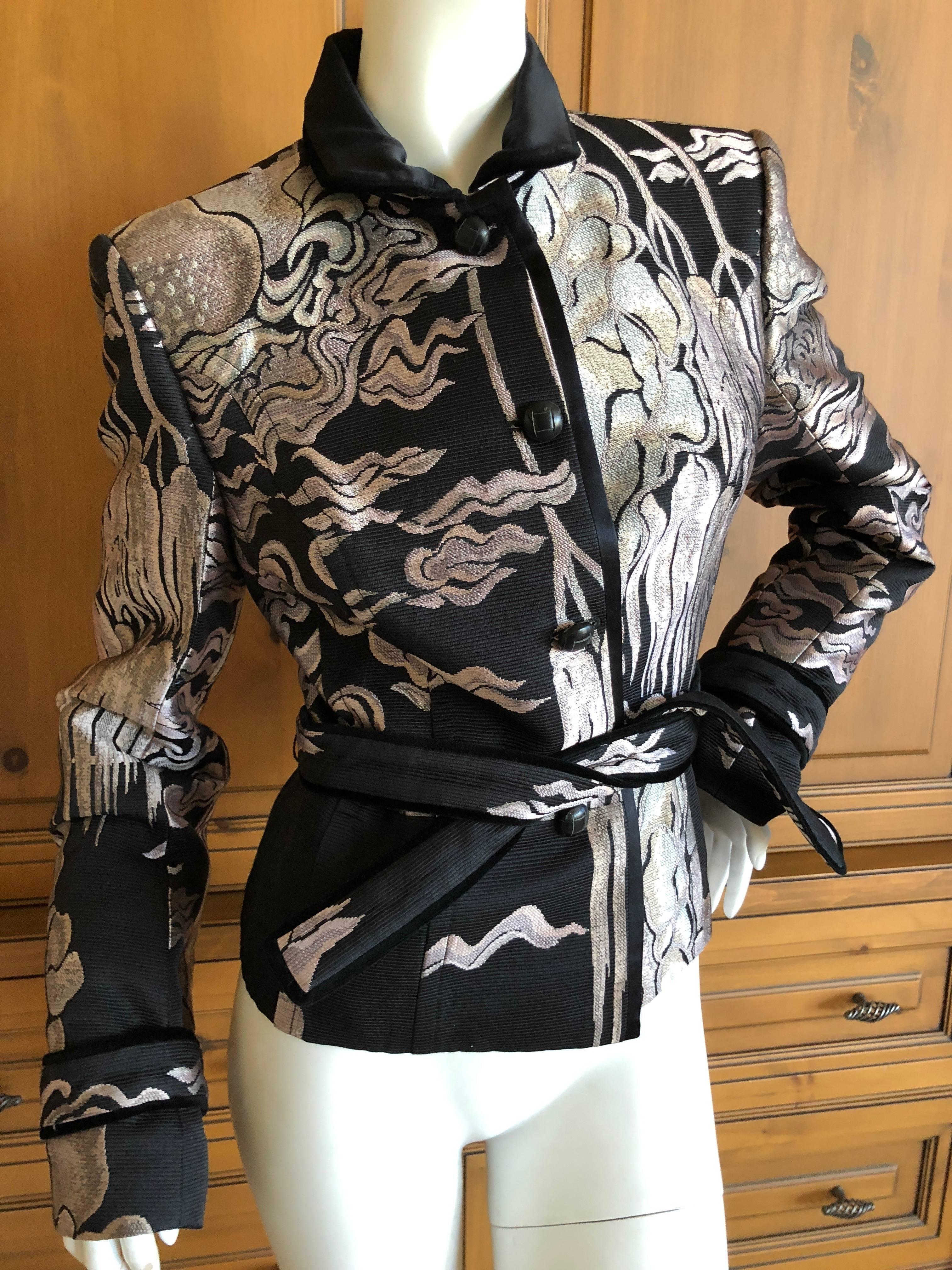 Women's Yves Saint Laurent by Tom Ford Fall 2004 Chinoiserie Jacquard Jacket For Sale