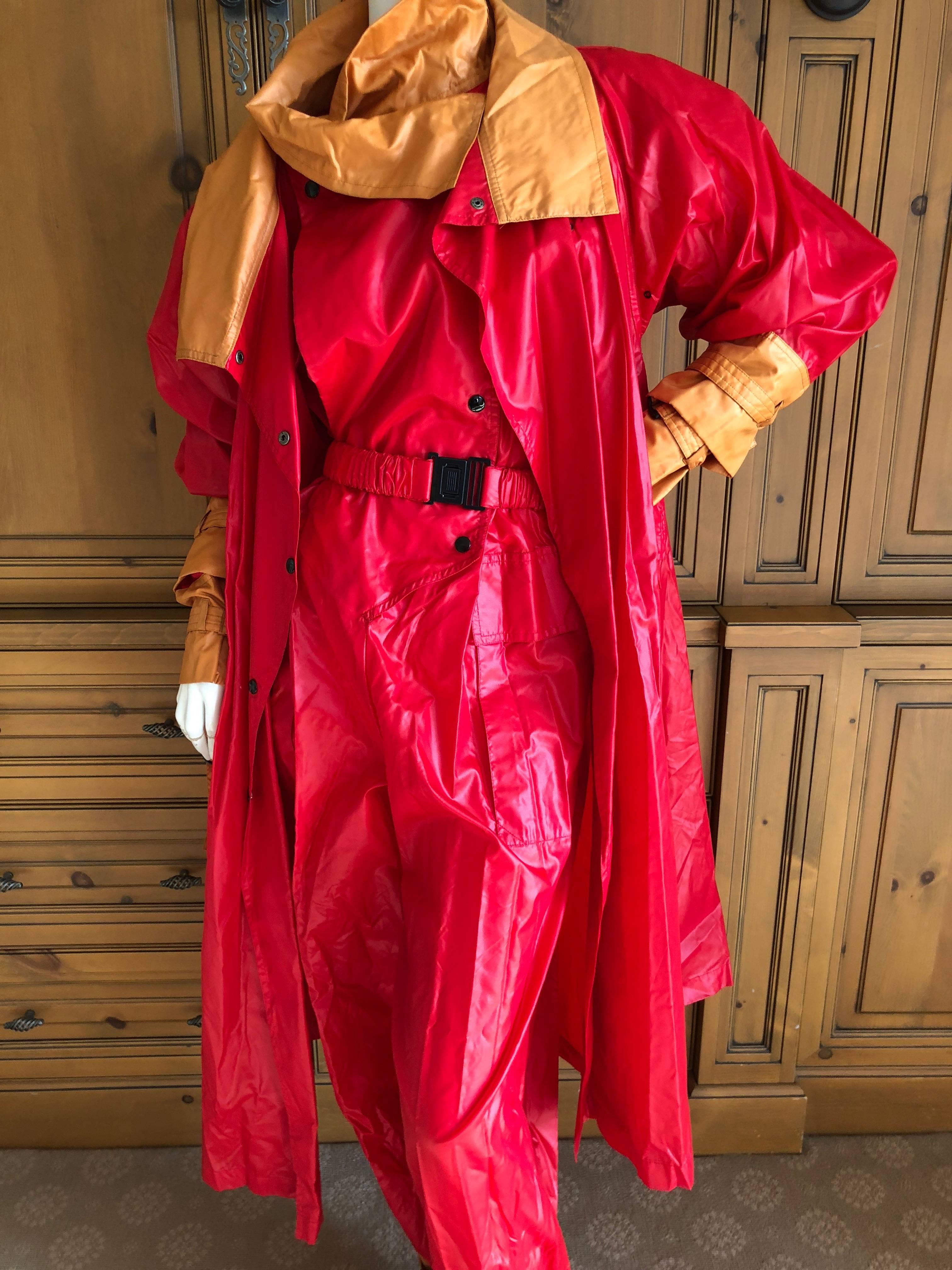 Issey Miyake 1970's Jumpsuit with Matching Trench Coat For Sale 5