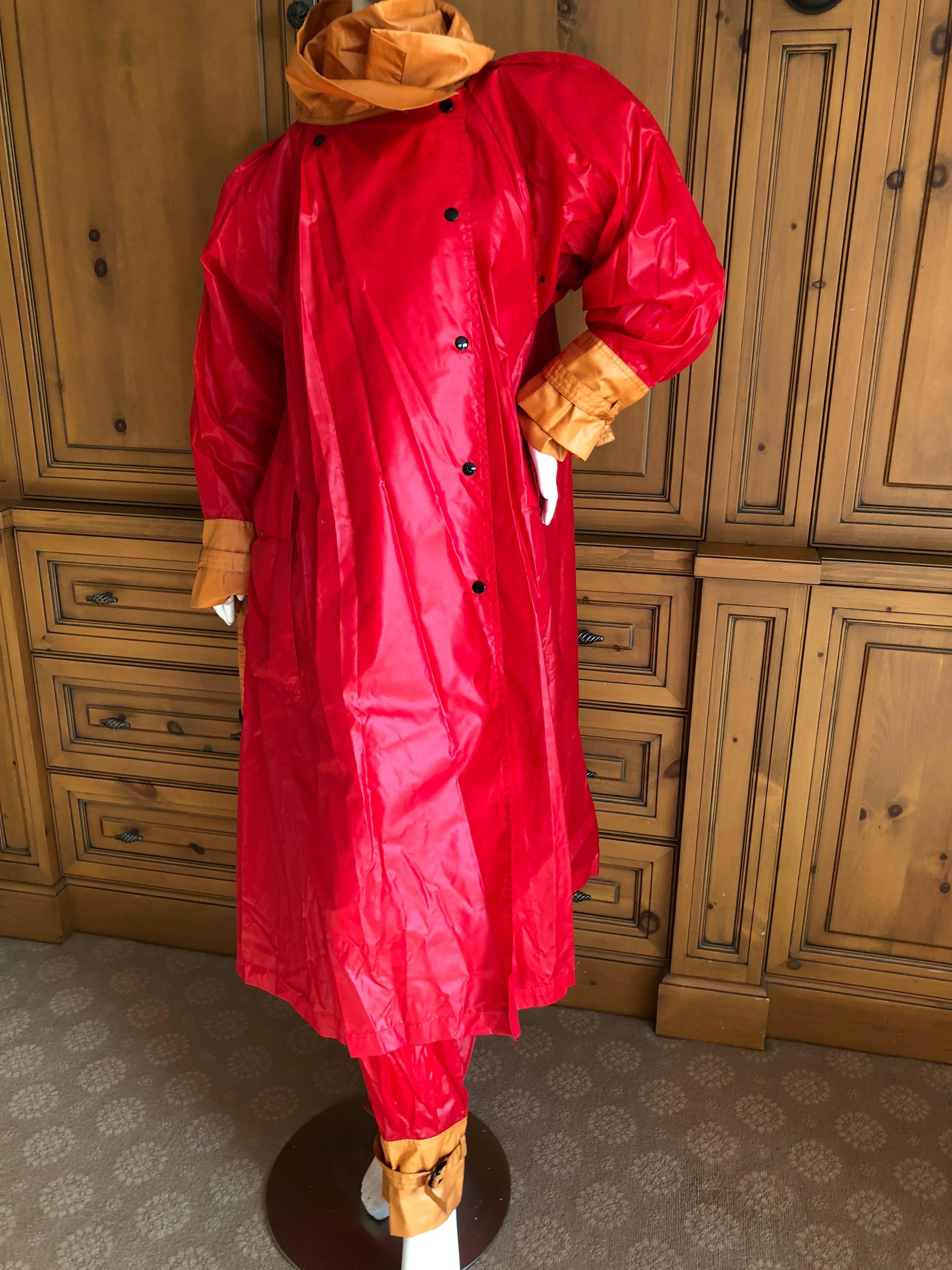 Issey Miyake 1970's Jumpsuit with Matching Trench Coat For Sale 3