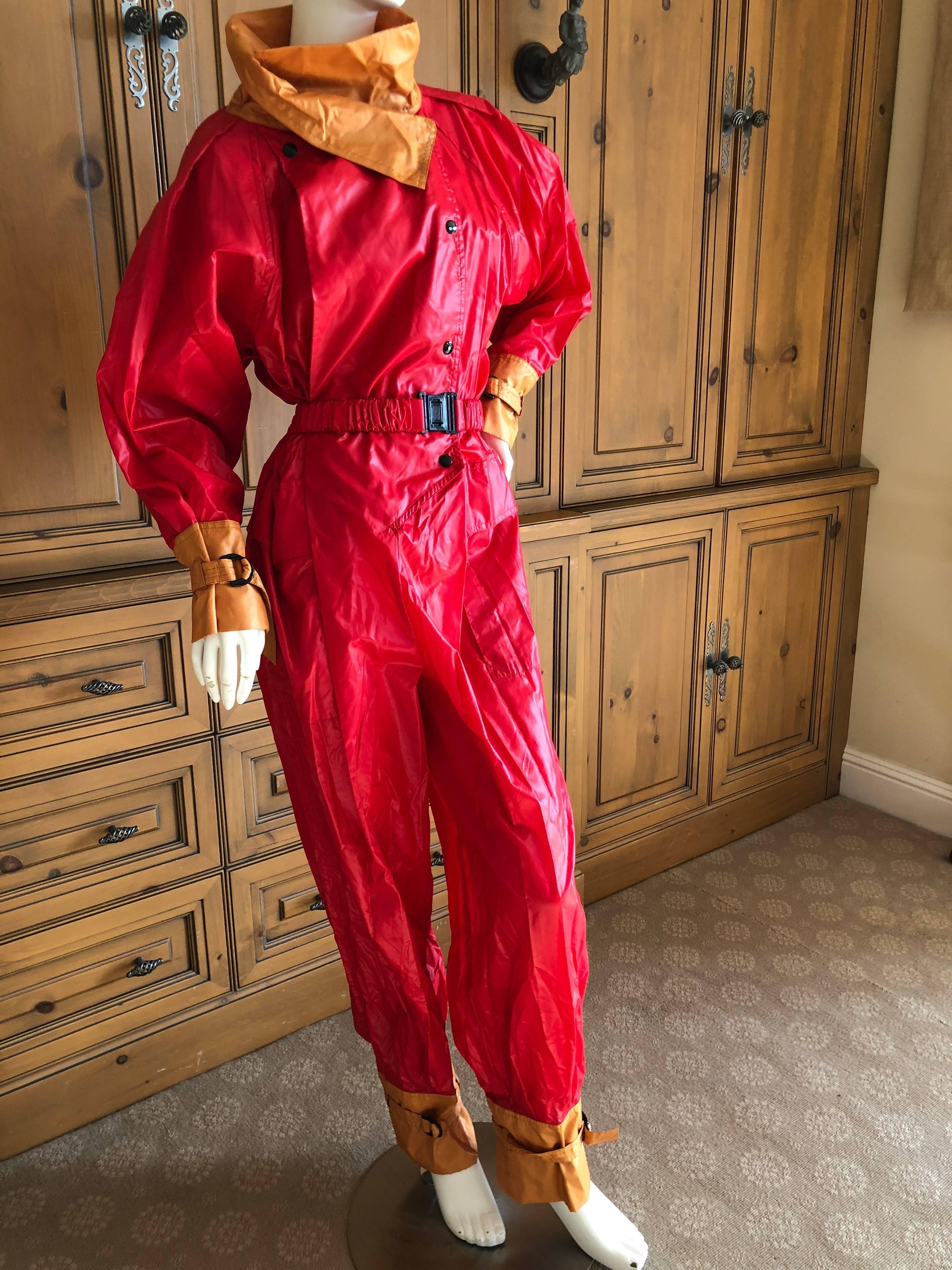 Issey Miyake 1970's Jumpsuit with Matching Trench Coat In Excellent Condition For Sale In Cloverdale, CA