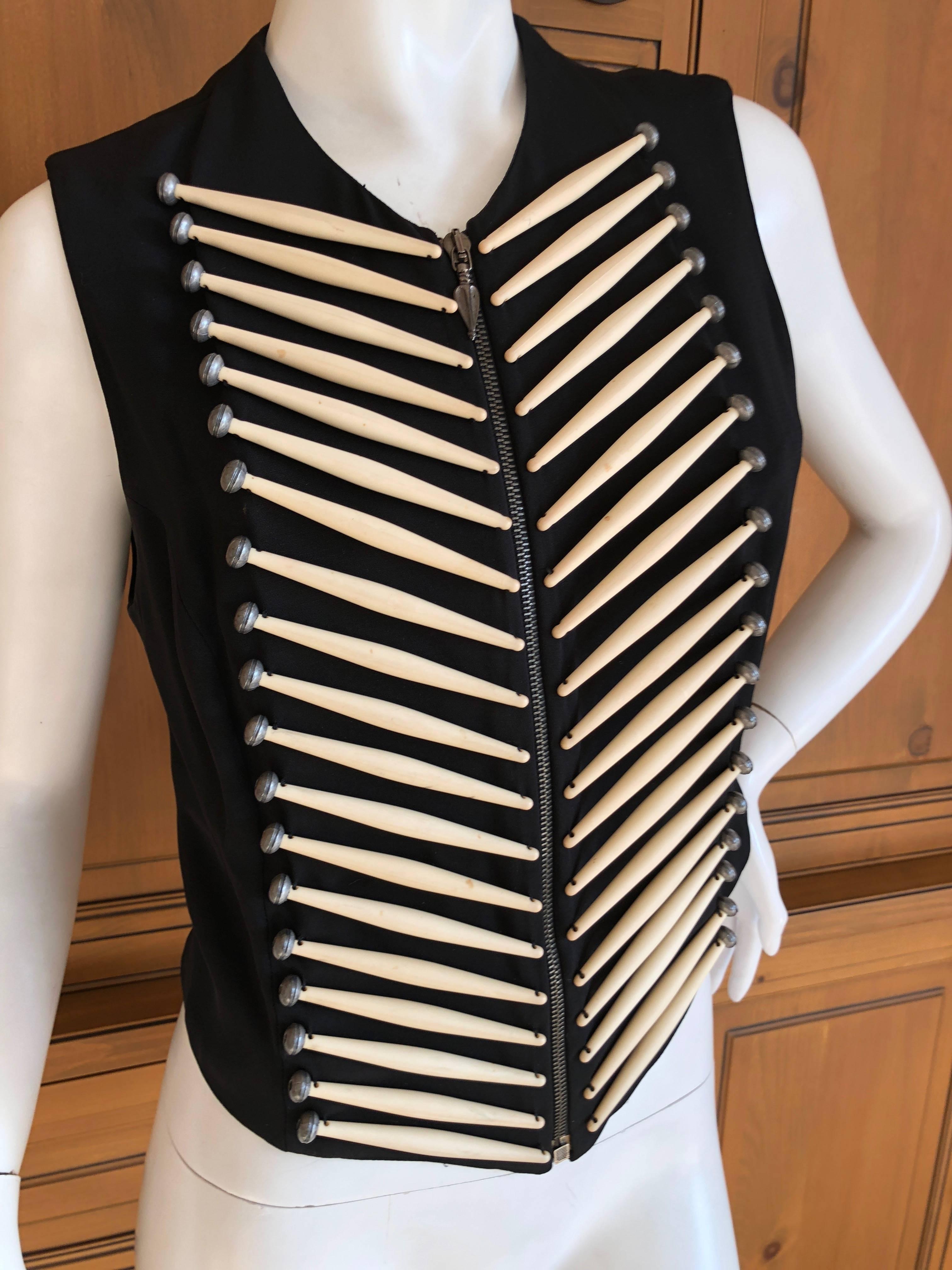 Black Rifat Ozbek Vintage  Embellished Vest